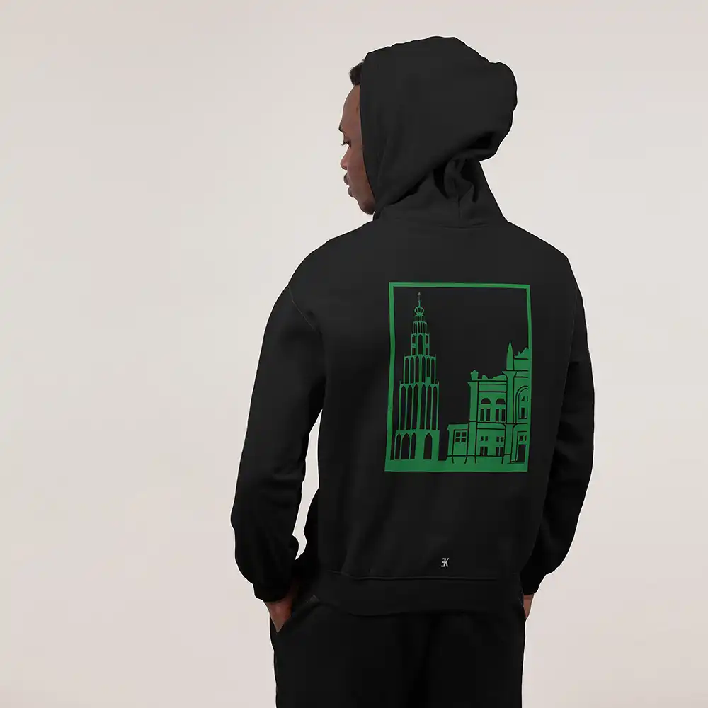 Groningen Stad Hoodie - 03 hoodie zwart groen groningen - Groningen Stad Hoodie O17269