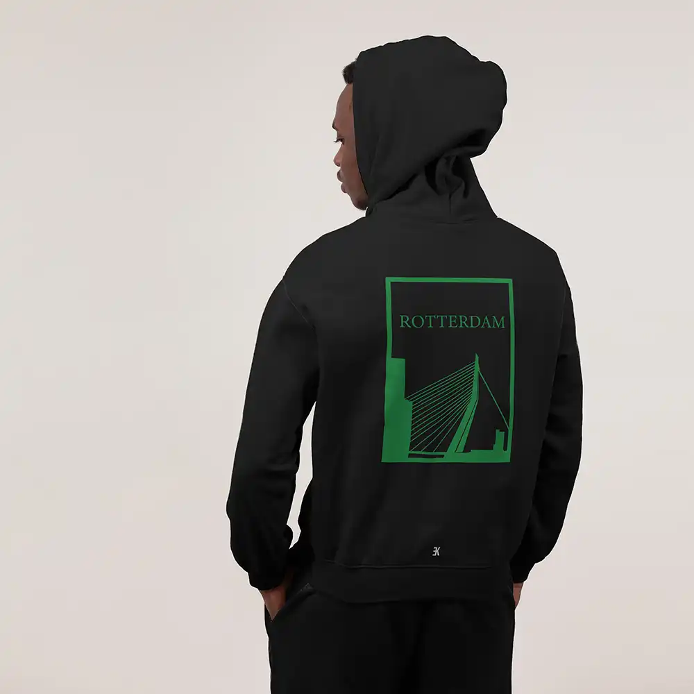 Rotterdam Hoodie - 05 hoodie zwart groen rotterdam 4 - Rotterdam Hoodie (19489)