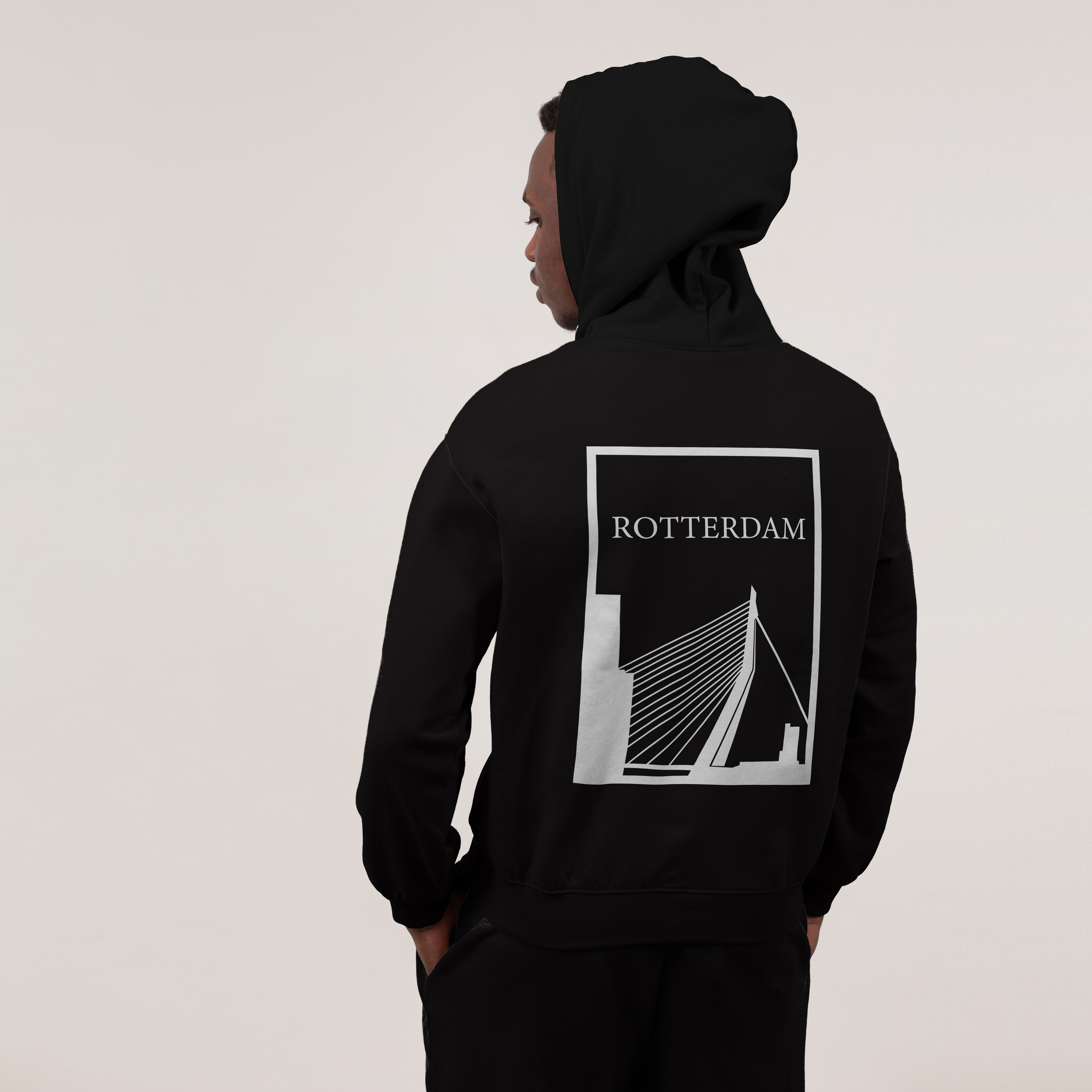 Rotterdam Hoodie - 05 hoodie zwart wit rotterdam 1 - Rotterdam Hoodie