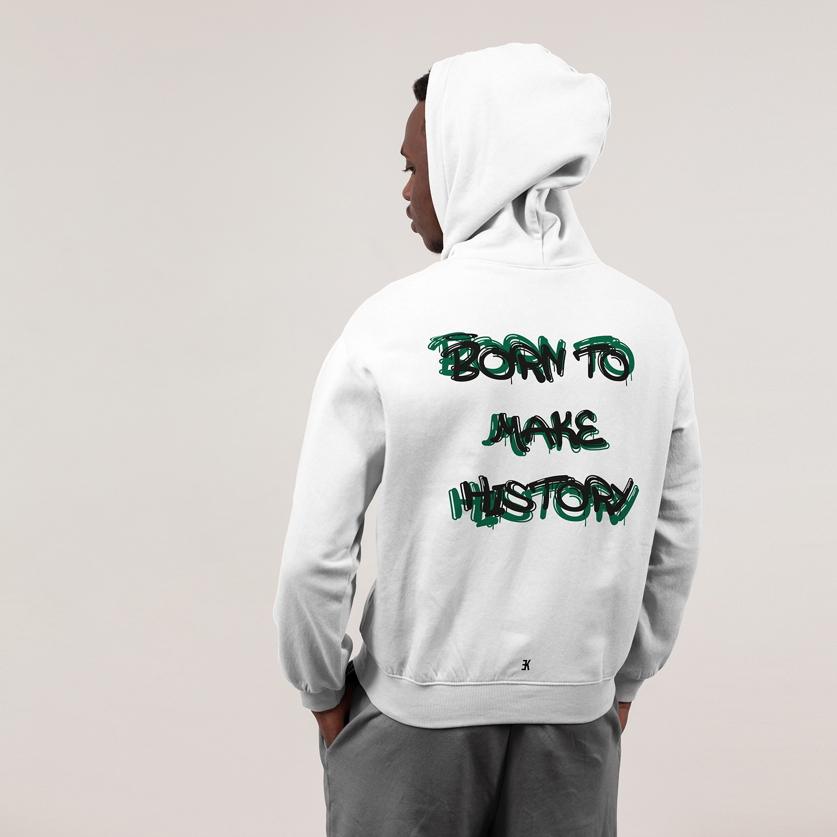 BORN TO MAKE HISTORY - Hoodie - 05 wit hoodie btmh 4 - BORN TO MAKE HISTORY Hoodie (3)