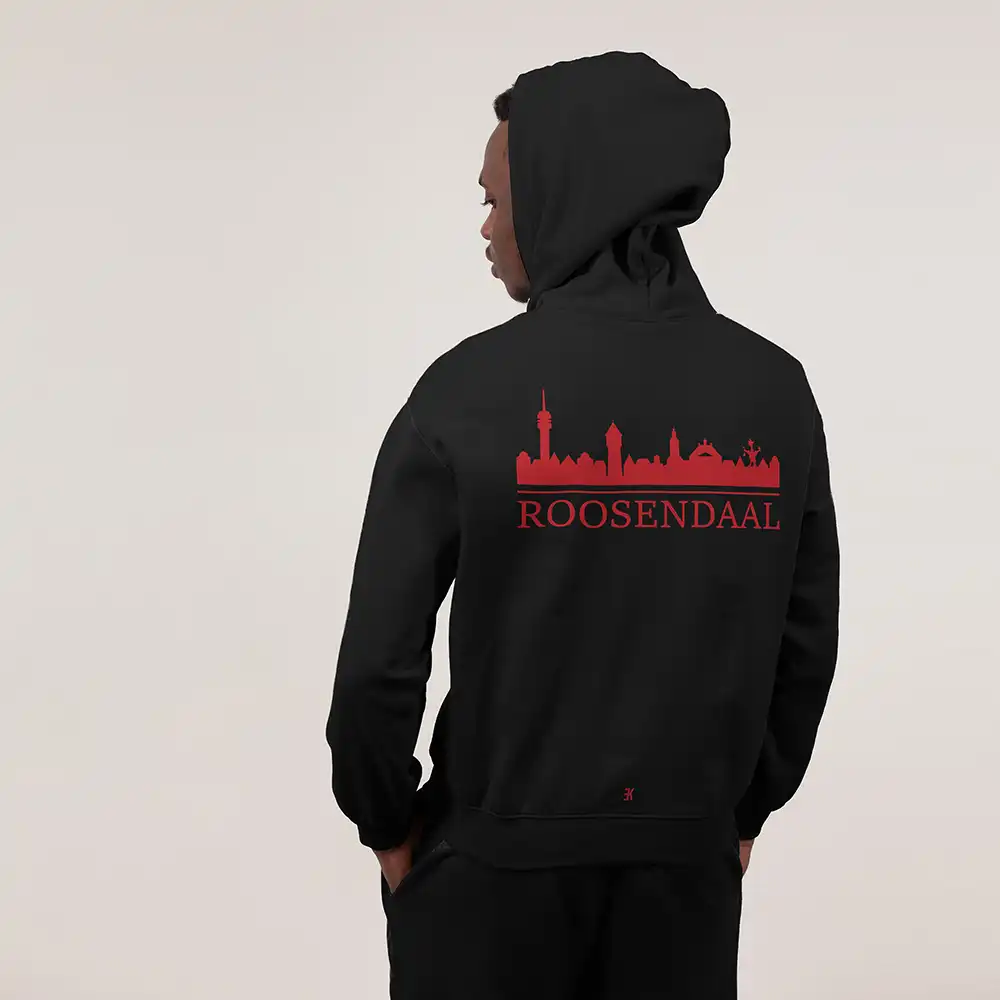 Skyline Roosendaal Hoodie - Ak rsd hoodie zwart rood skyline 1 - Skyline Roosendaal Hoodie  (14772)