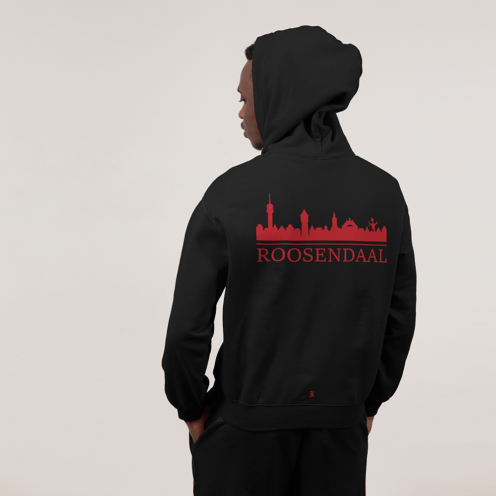 Skyline Roosendaal Hoodie - Ak rsd hoodie zwart rood skyline 2 - Skyline Roosendaal Hoodie  (14997)