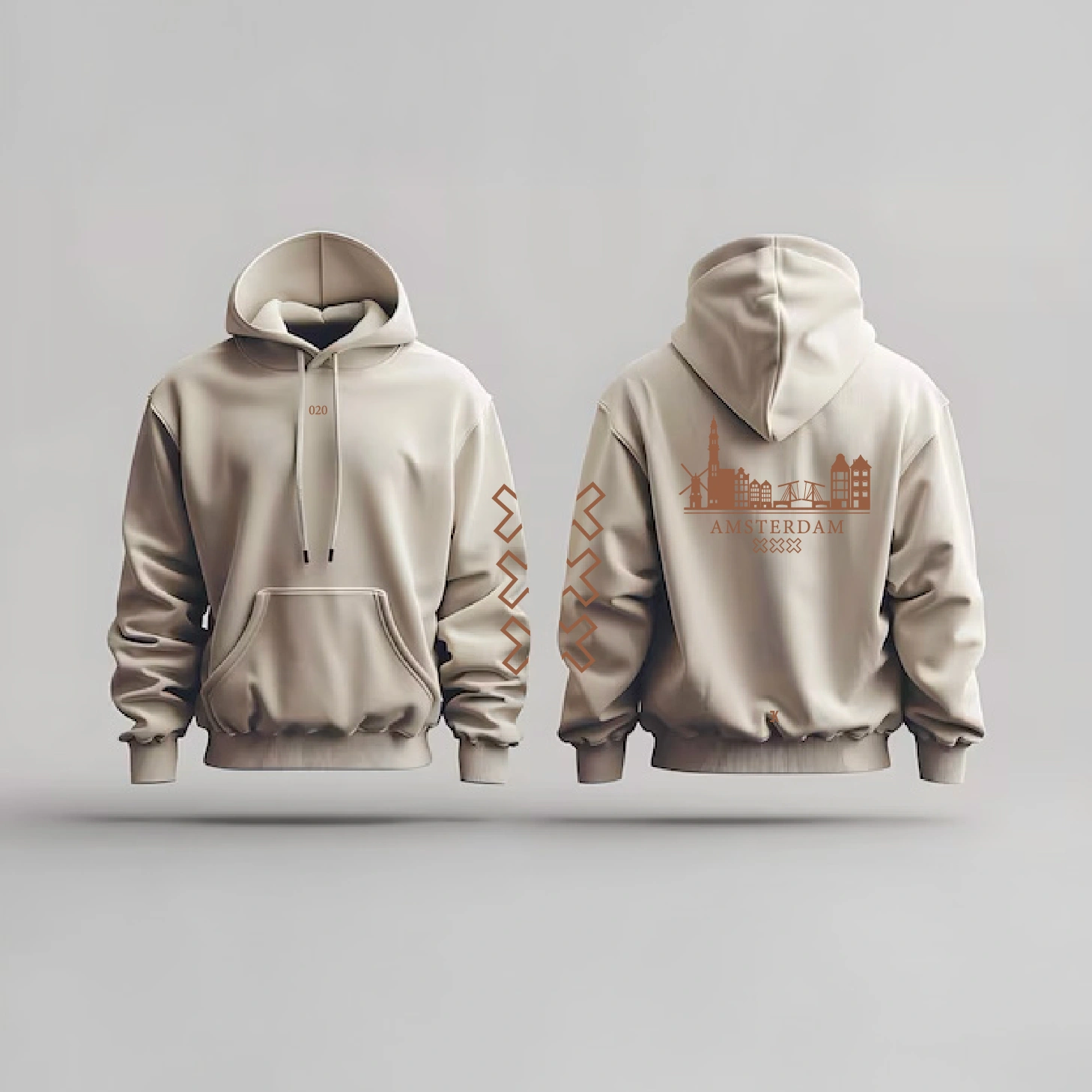 Skyline Amsterdam Hoodie - Ams hoodie beige skyline ezgifcom jpg to webp converter 1 - EK8189