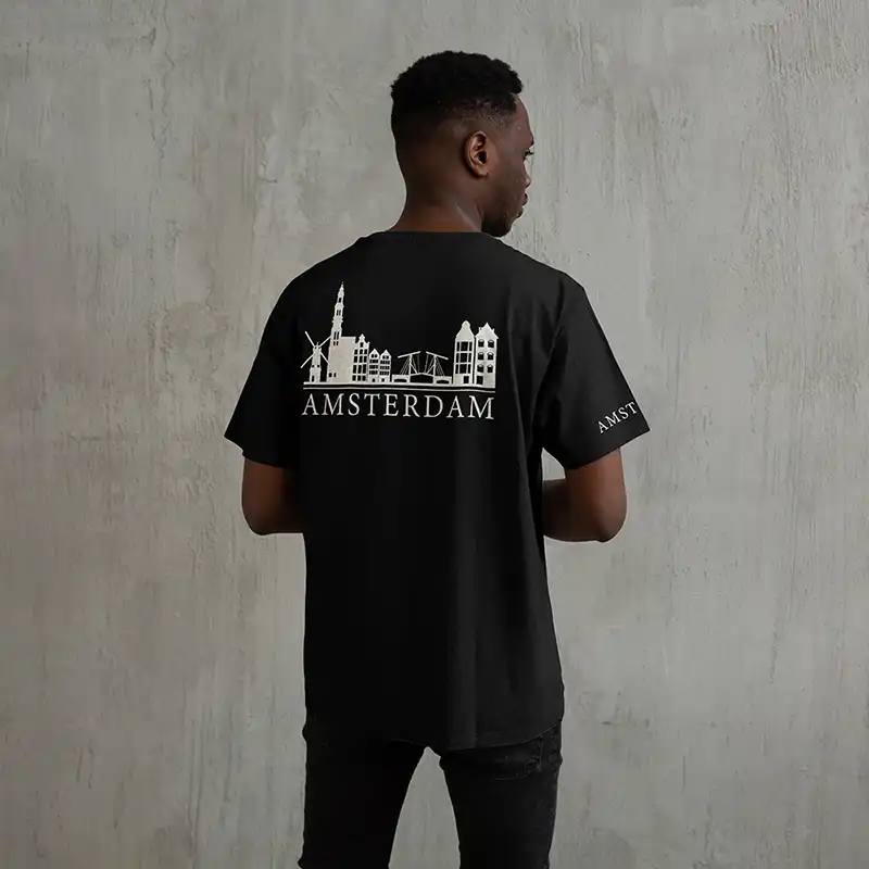 Skyline Amsterdam Shirt - Ams shirt model skyline wit 3 - EK8184