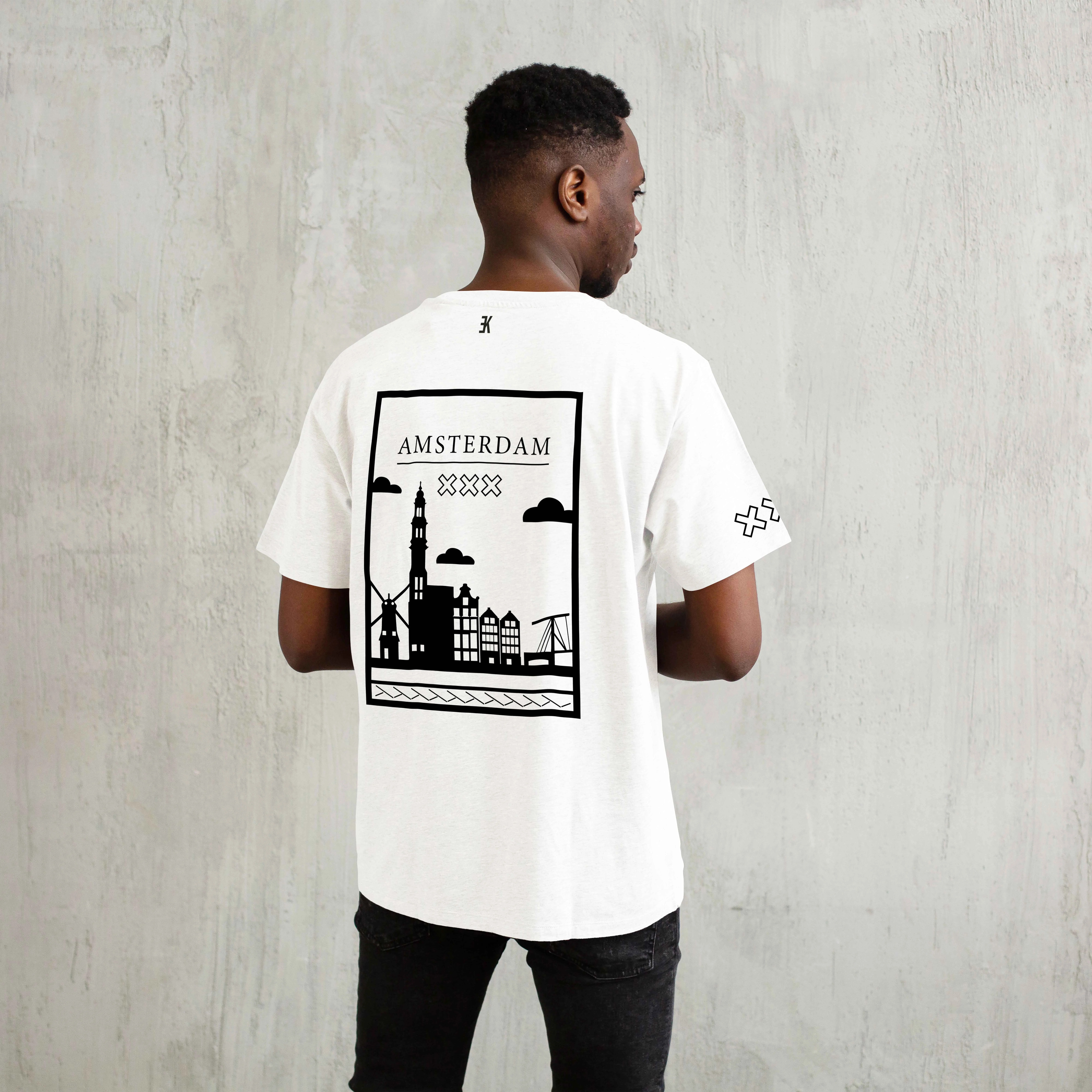 Amsterdam Shirt - Ams t shirt wit model vlak zwart 8 - EK8182 (28)