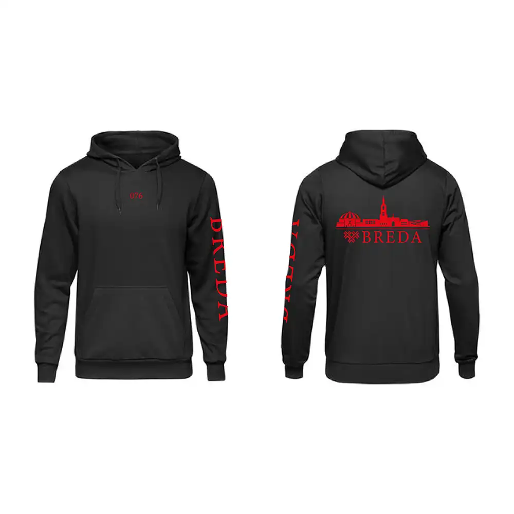 Skyline Breda Hoodie - Breda hoodie zwart skyline rood 1 - EK8193