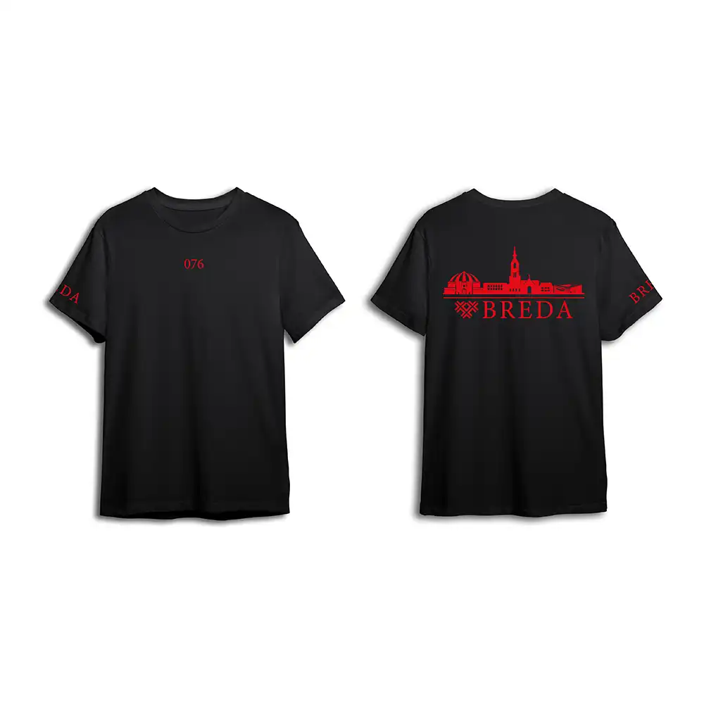 Skyline Breda Shirt - Breda shirt zwart skyline rood kopie - EK8195