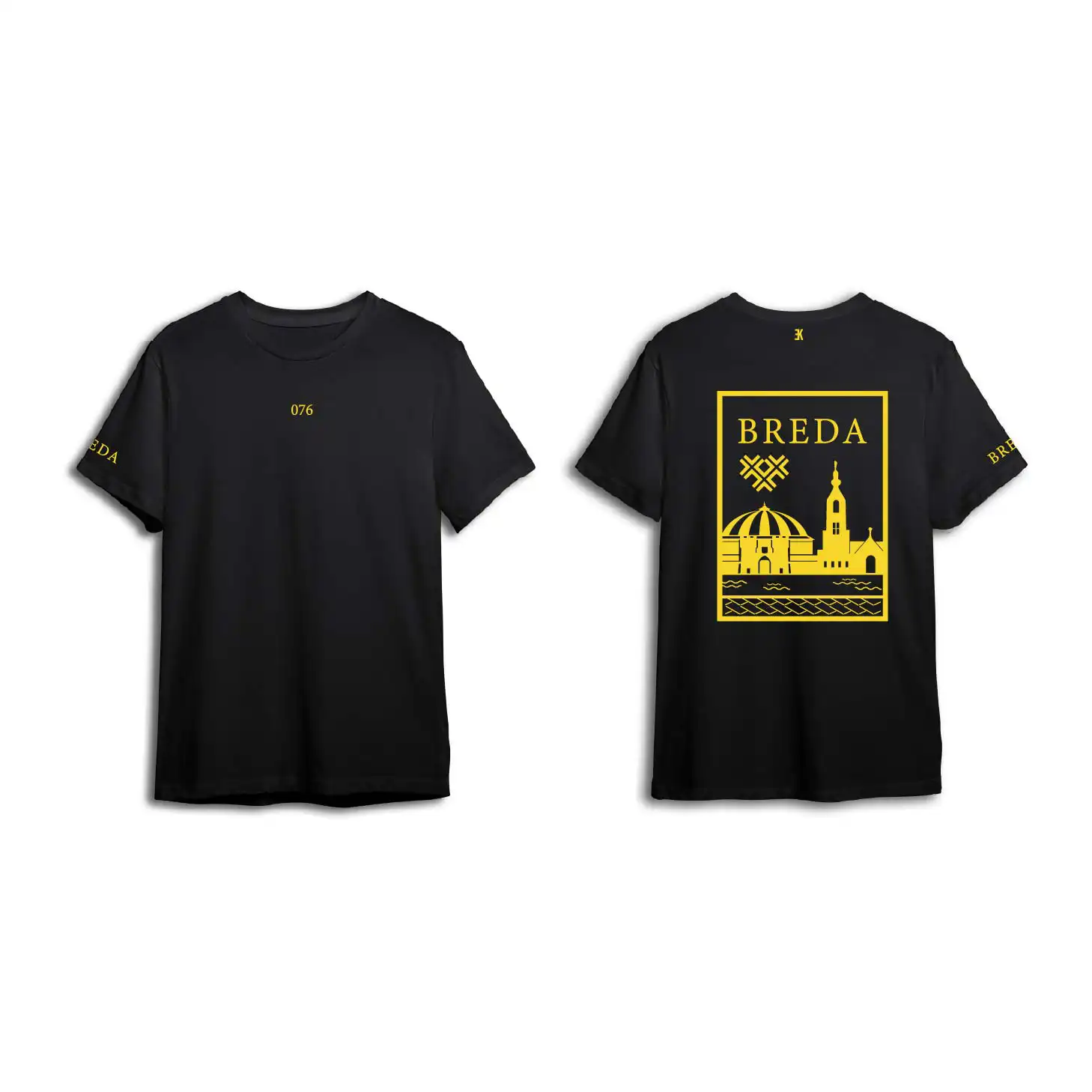 Breda Shirt - Breda shirt zwart vlak geel 1 - EK8197