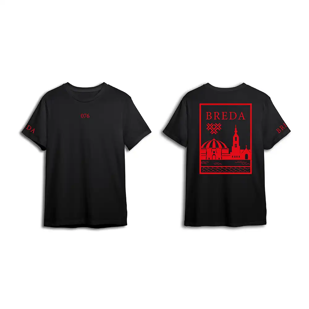 Breda Shirt - Breda shirt zwart vlak rood kopie 1 - Breda Shirt (3)