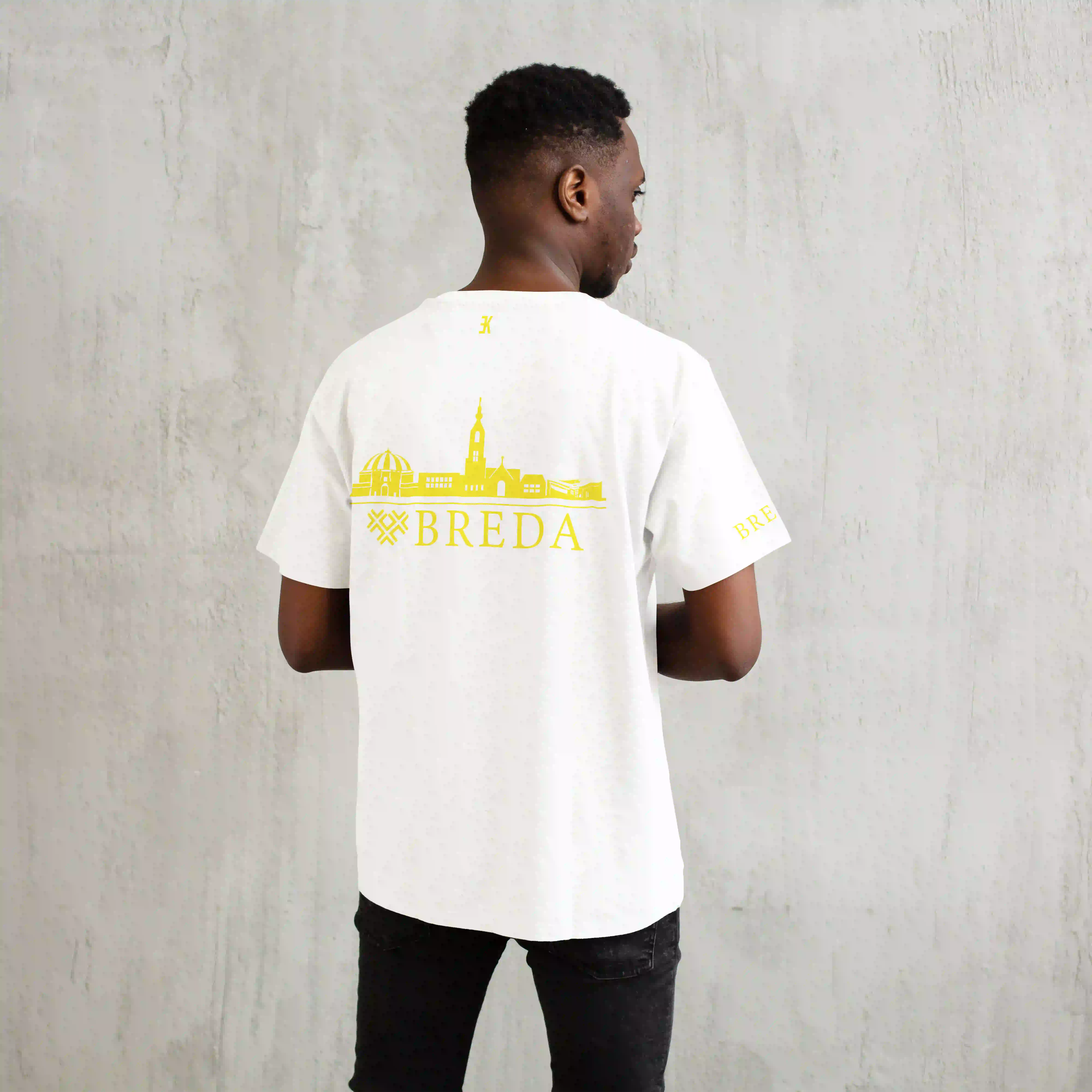 Skyline Breda Shirt - Breda t shirt wit model skyline geel 2 - EK8195