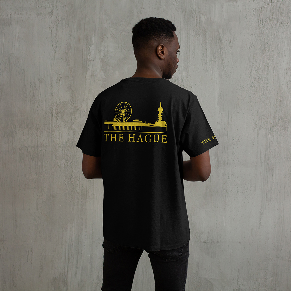 Den Haag Shirt - Skyline - Denhaag shirt model skyline geel 3 - EK8211