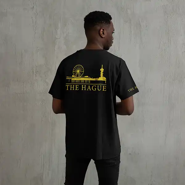 Skyline Den Haag Shirt - Denhaag shirt model skyline geel 4 - EK8203