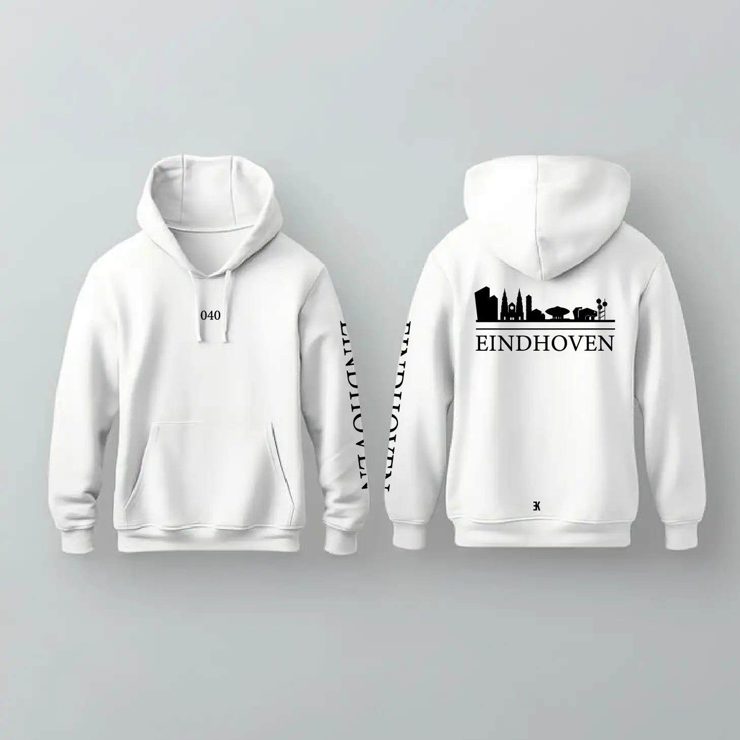 Skyline Eindhoven Hoodie - Eindhoven hoodie wit skyline 1 - EK8214