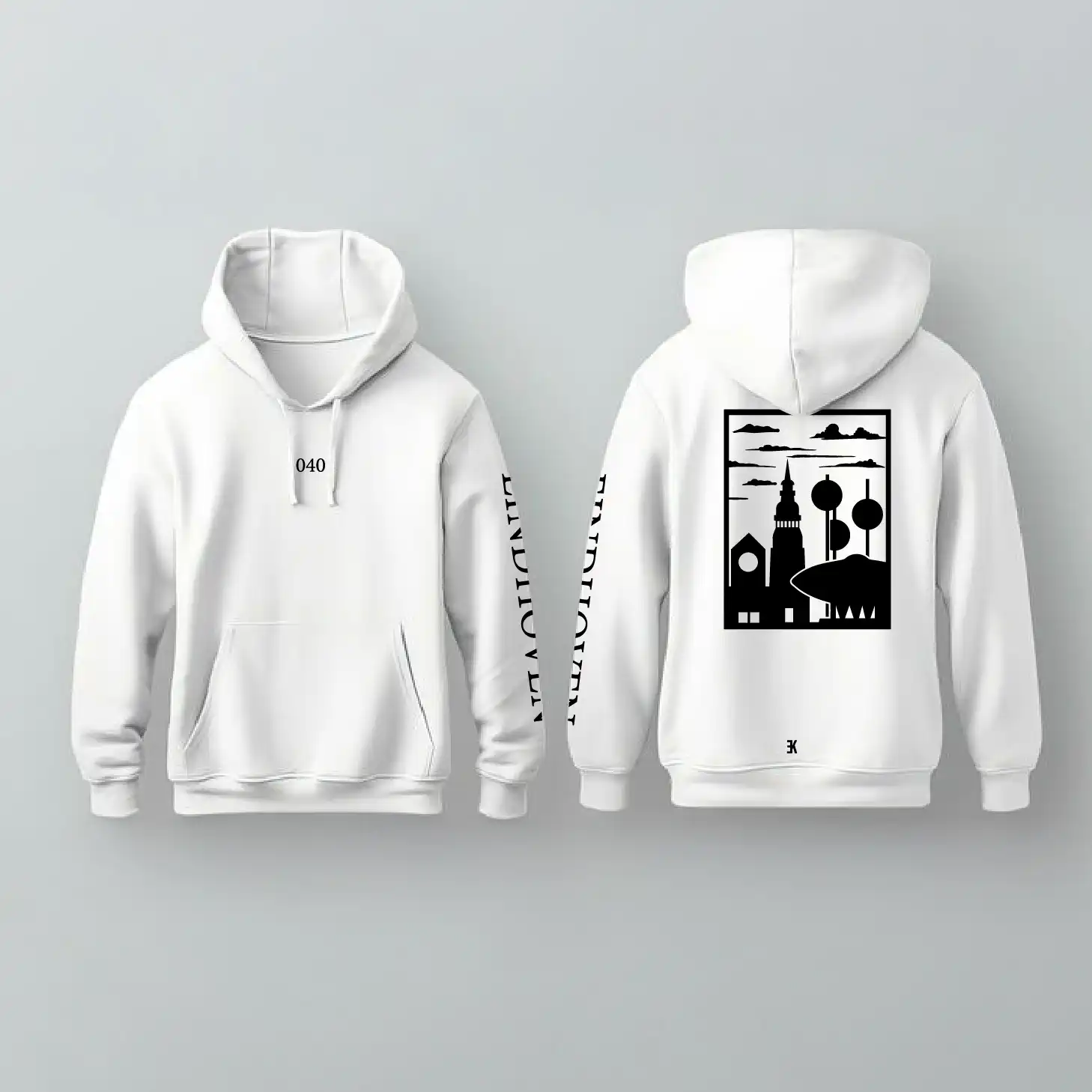 Eindhoven Hoodie - Eindhoven hoodie wit vlak 1 - EK8216
