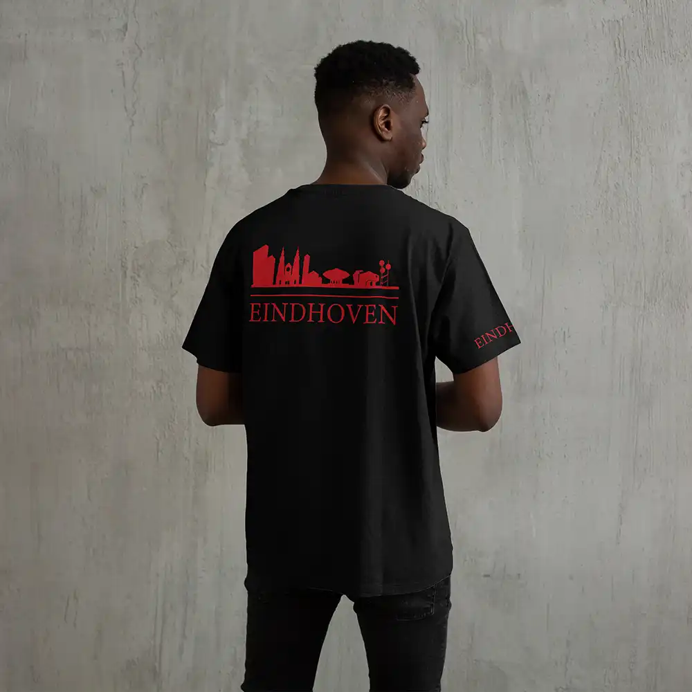 Skyline Eindhoven Shirt - Eindhoven shirt zwart skyline rood 2 - EK8224