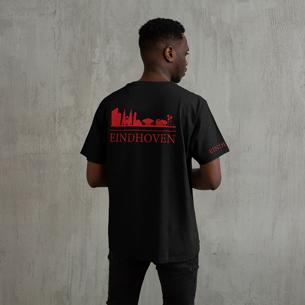 Skyline Eindhoven Shirt - Eindhoven shirt zwart skyline rood - EK8220