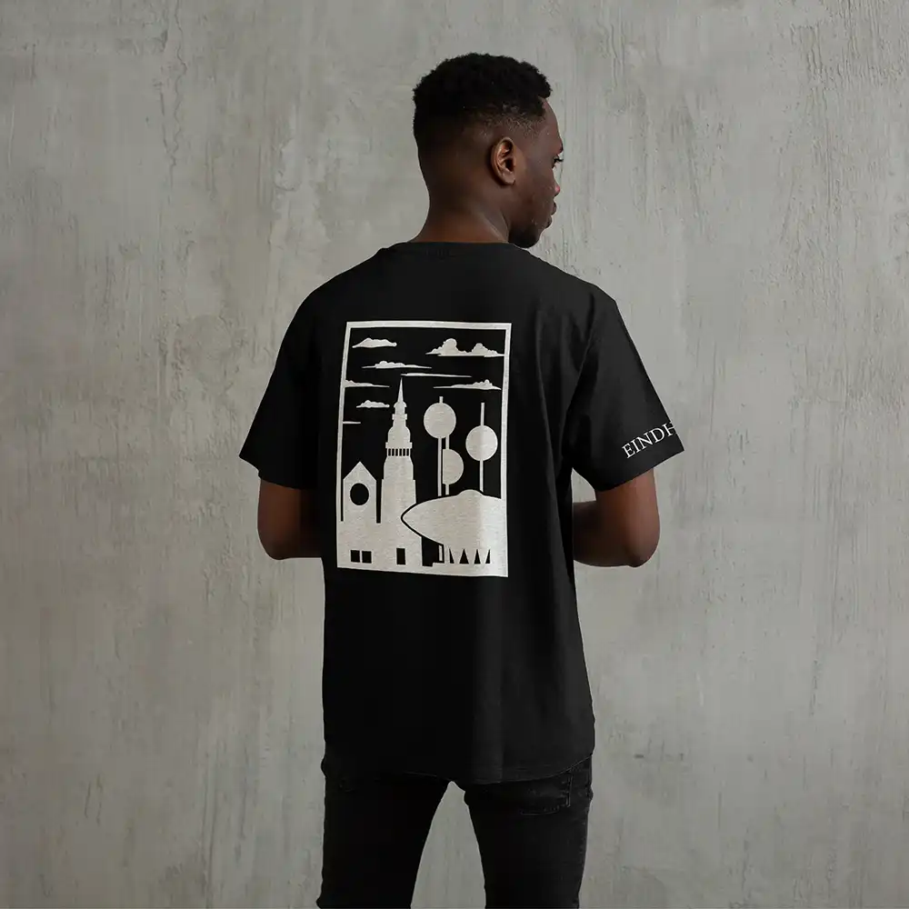 Eindhoven Shirt - Eindhoven shirt zwart vlak wit 4 - EK8221