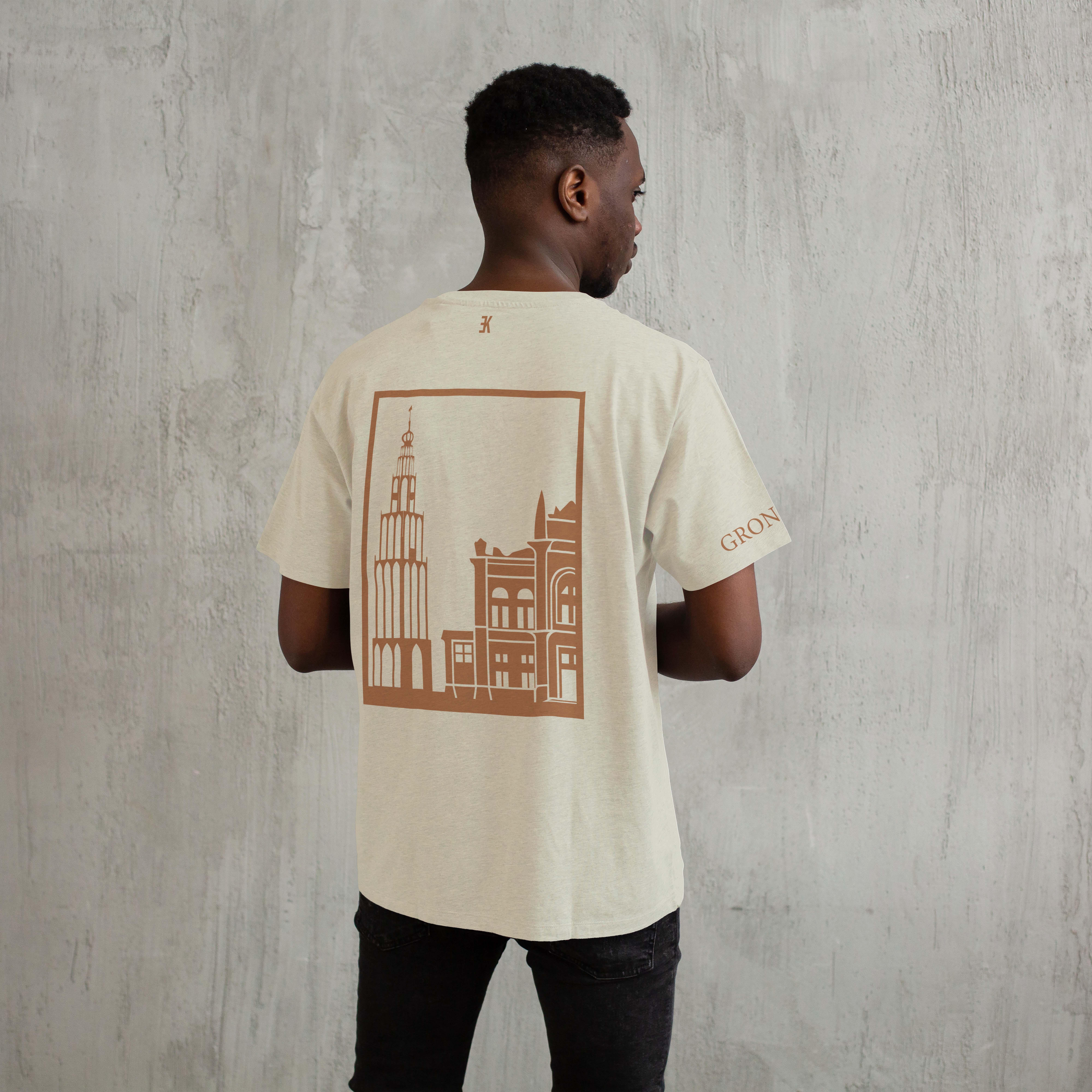 Groningen Stad T-shirt - Ek groningen shirt model beige vlak 4 - Groningen Stad T-shirt O84264 