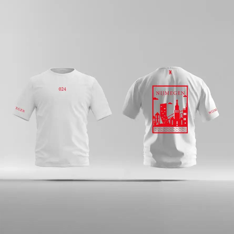 Nijmegen Shirt - Ek nijmegen shirt wit vlak rood 2 - Nijmegen Shirt O32633