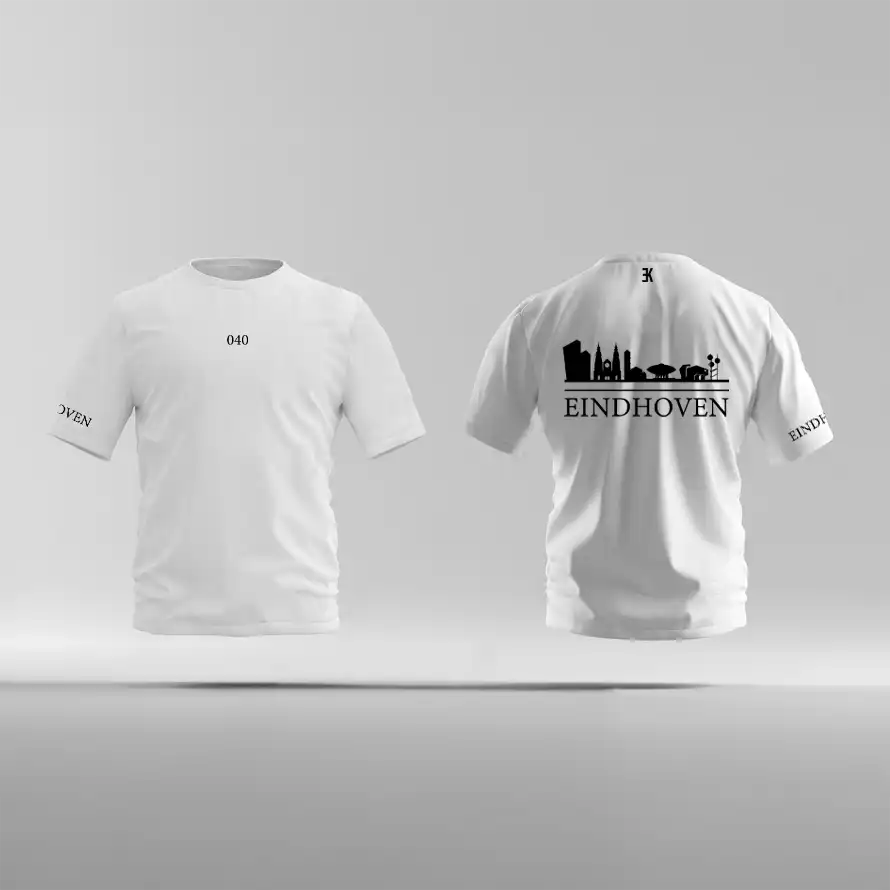 Skyline Eindhoven Shirt - Ek shirt wit eindhoven opdruk zwart skyline 1 - EK8220