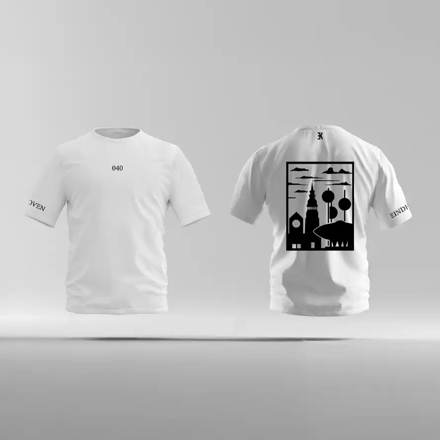 Eindhoven Shirt - Ek shirt wit eindhoven opdruk zwart vak 3 - EK8222