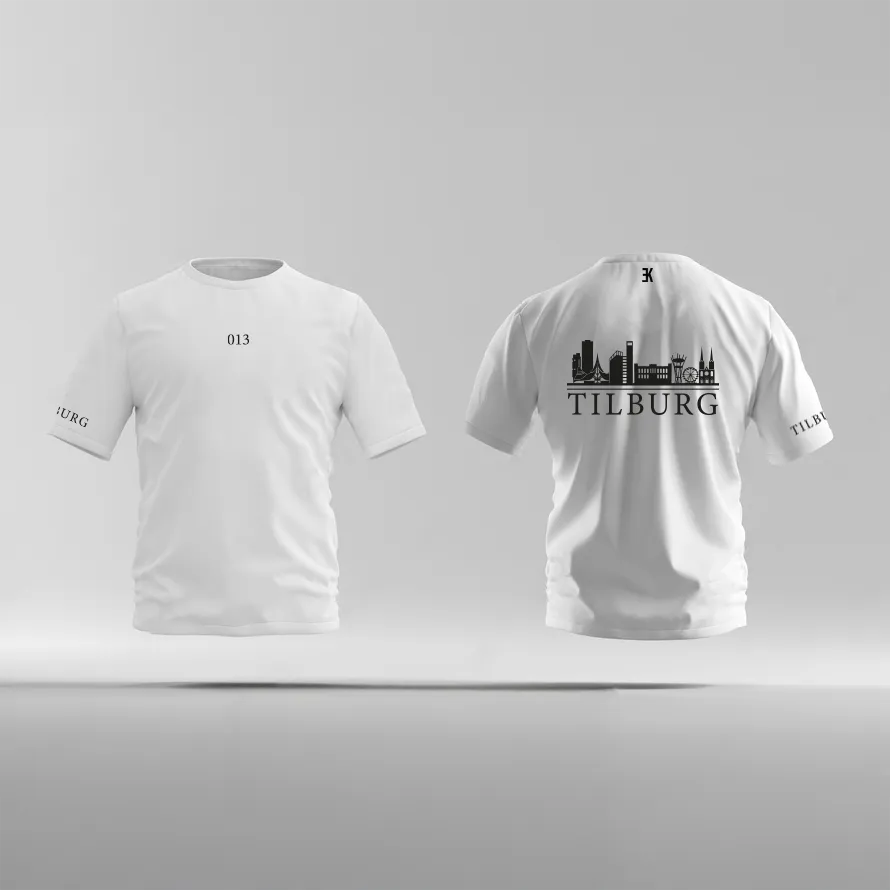 Skyline Tilburg Shirt - Ek tilburg shirt wit skyline zwart 1 - Skyline Tilburg Shirt O16035