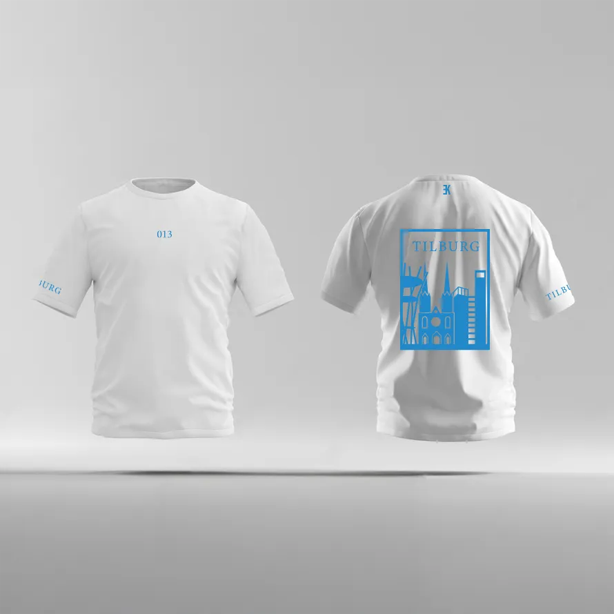 Tilburg Shirt - Ek tilburg shirt wit vlak blauw - Tilburg Shirt O11655