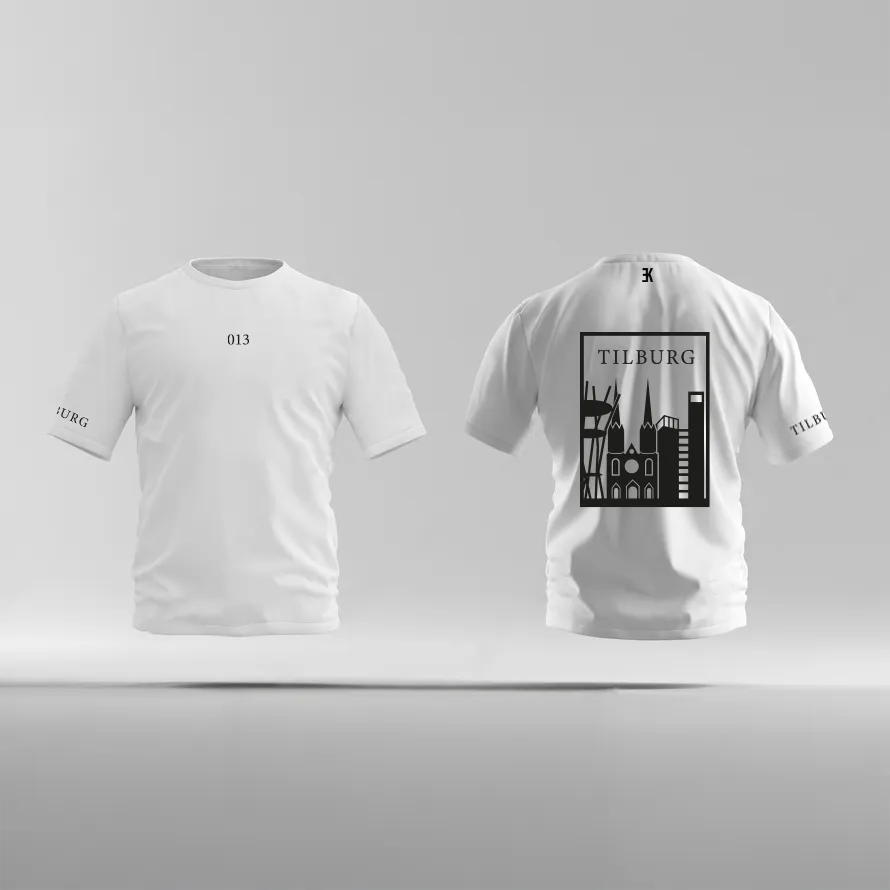 Tilburg Shirt - Ek tilburg shirt wit vlak zwart 3 - Tilburg Shirt O18715