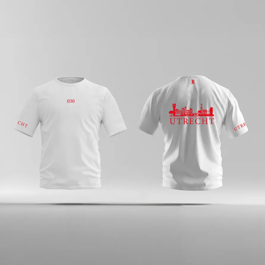 Skyline Utrecht Shirt - Ek utrecht shirt wit skyline rood 3 - Skyline Utrecht Shirt O20566