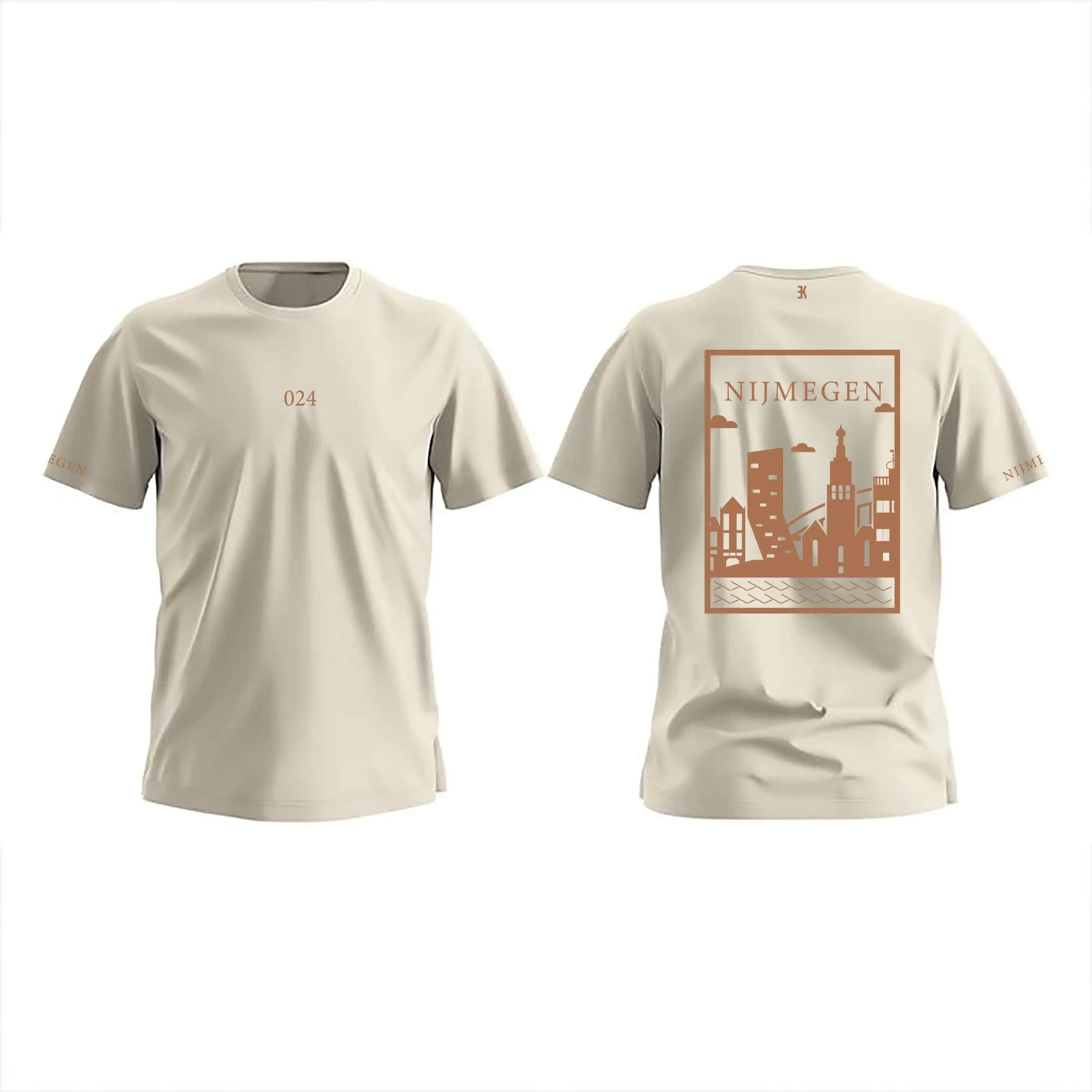 Nijmegen Shirt - Evenementenkleding nijmegen shirt beige vlak 3 - Nijmegen Shirt O23342
