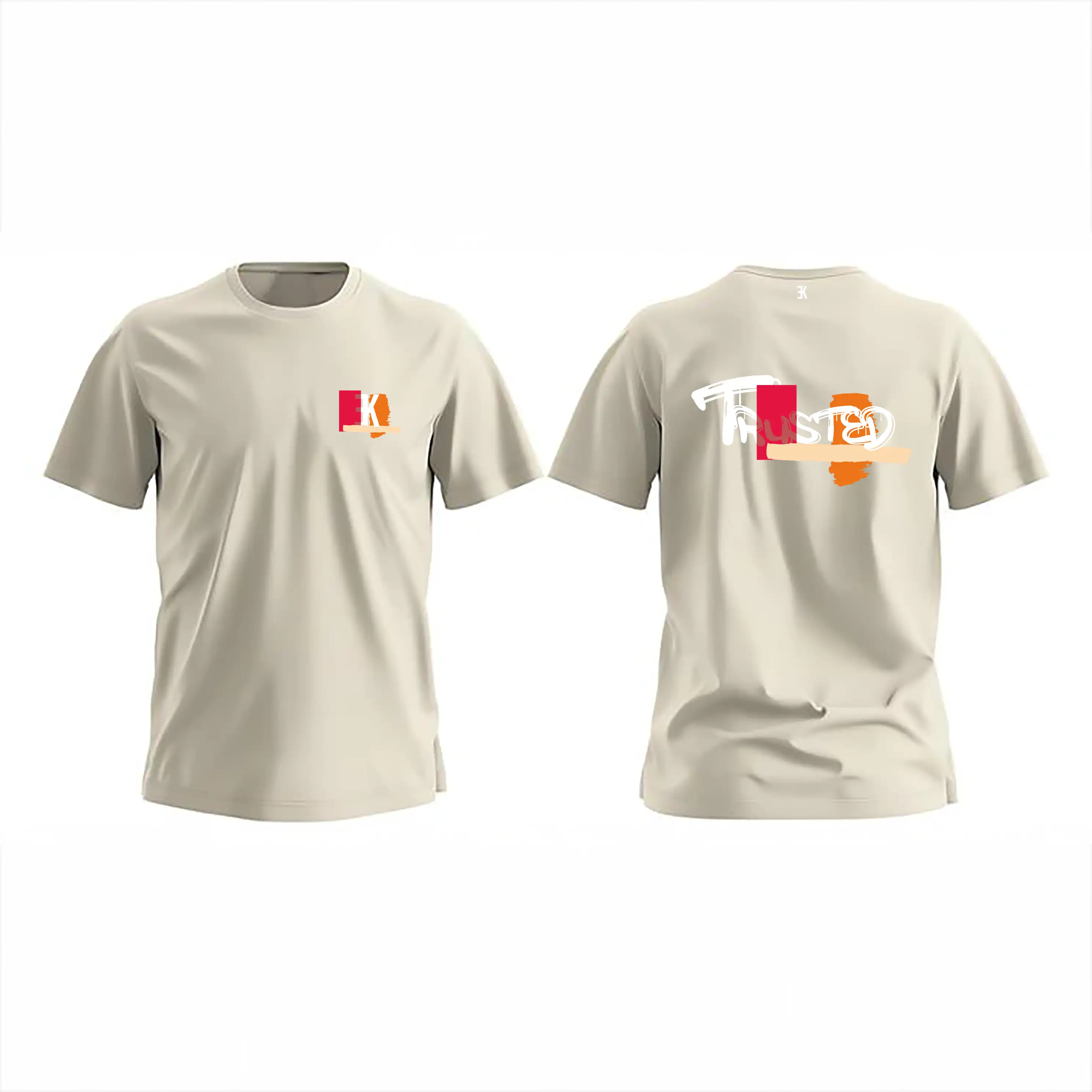 TRUSTED -  T-Shirt - Evenementenkleding shirt beige mockup trusted 1 - TRUSTED O35986