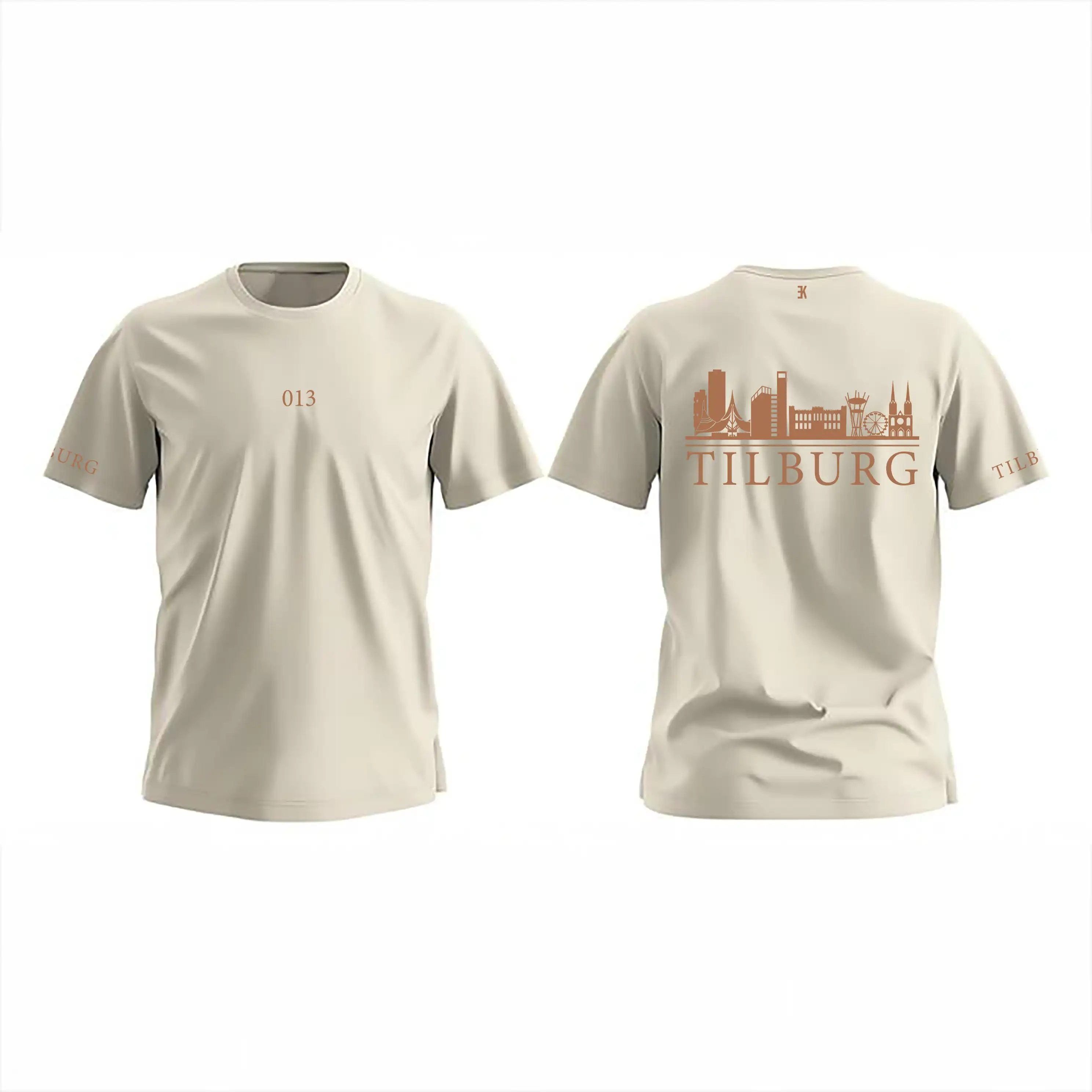 Skyline Tilburg Shirt - Evenementenkleding tilburg shirt beige skyline 2 - Skyline Tilburg Shirt O16035