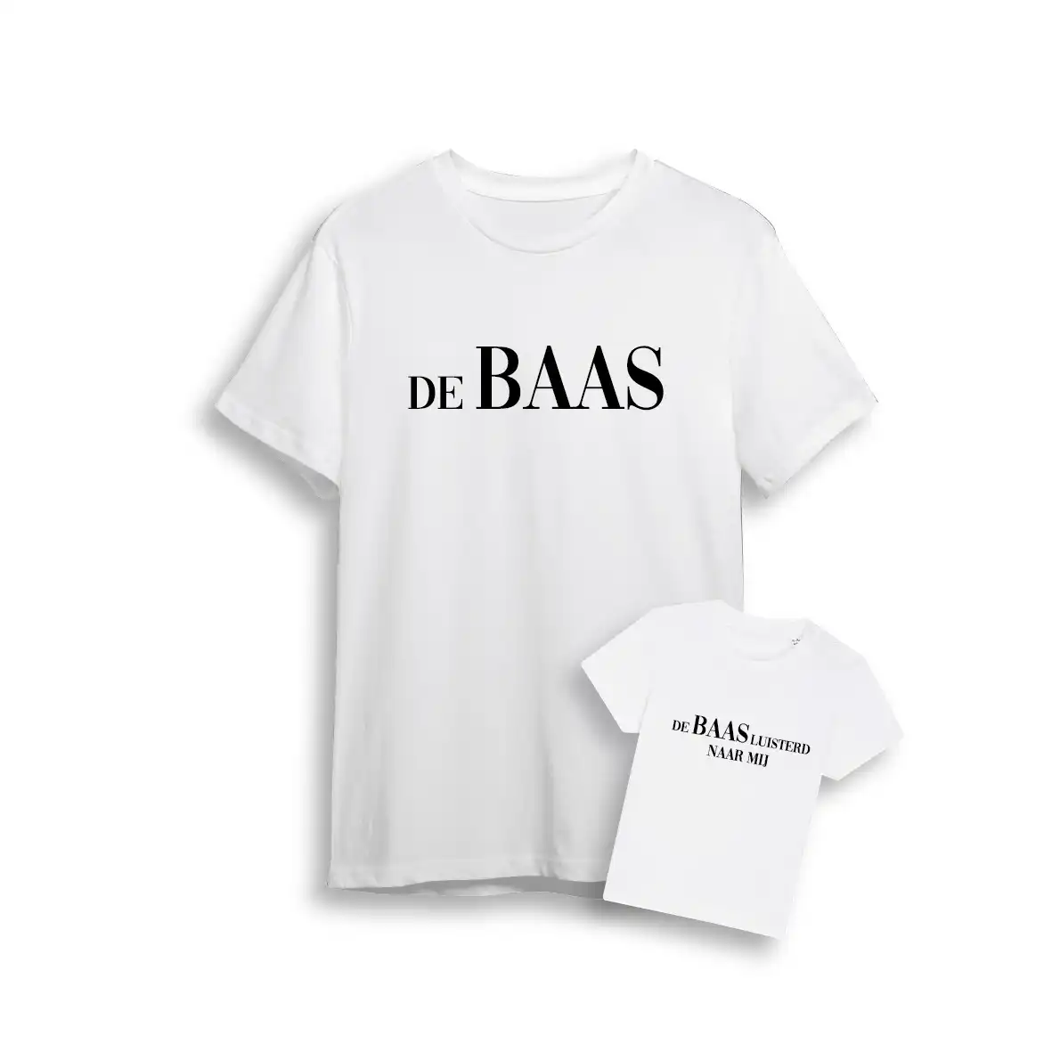 Matching Shirts Vaderdag Kids - De Baas - Evenementenkledingnl debaas vaderdag shirt kindershirt wit - Matching Shirts Vaderdag Kids - De Baas (2347