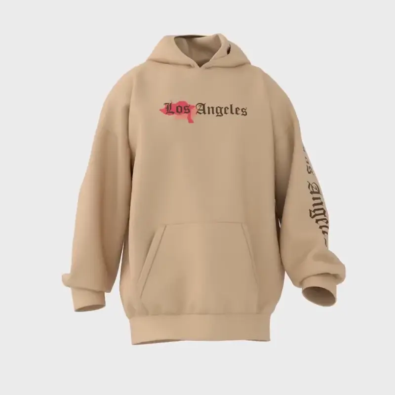 Los Angeles Hoodie - La hoodie beige 3 - Los Angeles Hoodie 3