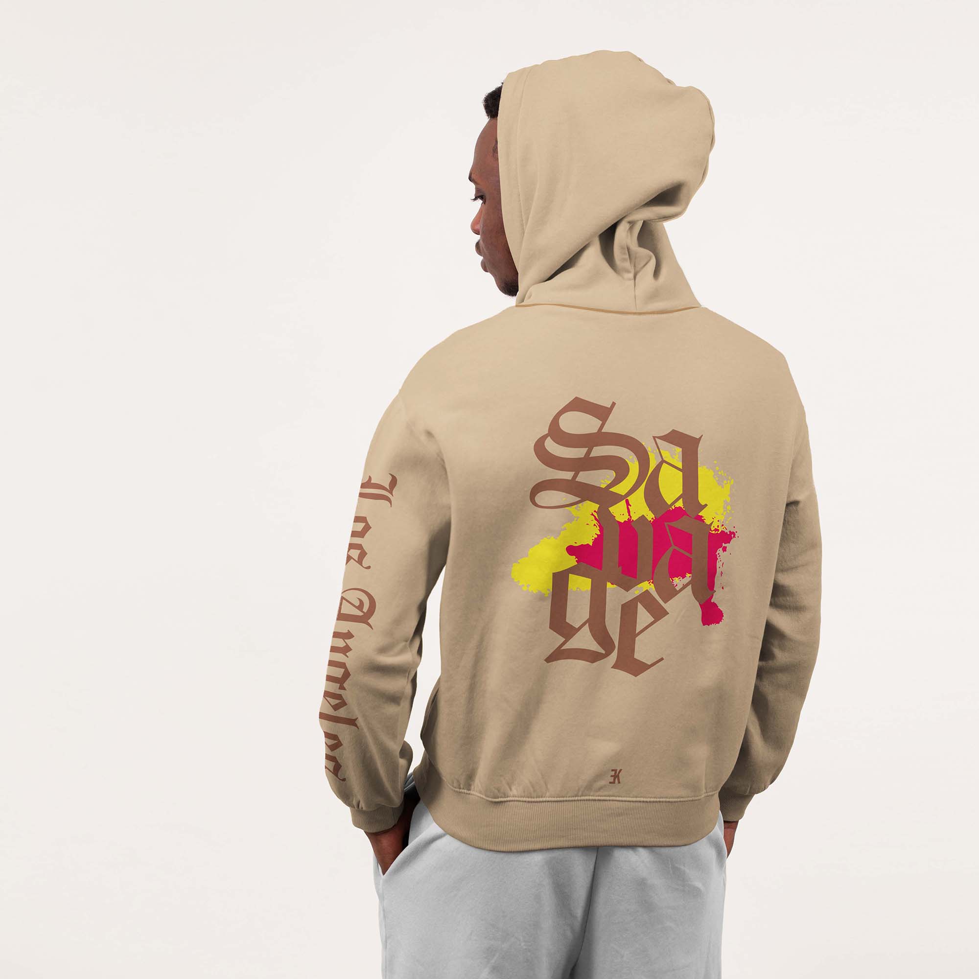 Los Angeles Hoodie - La hoodie model beige - Los Angeles Hoodie 