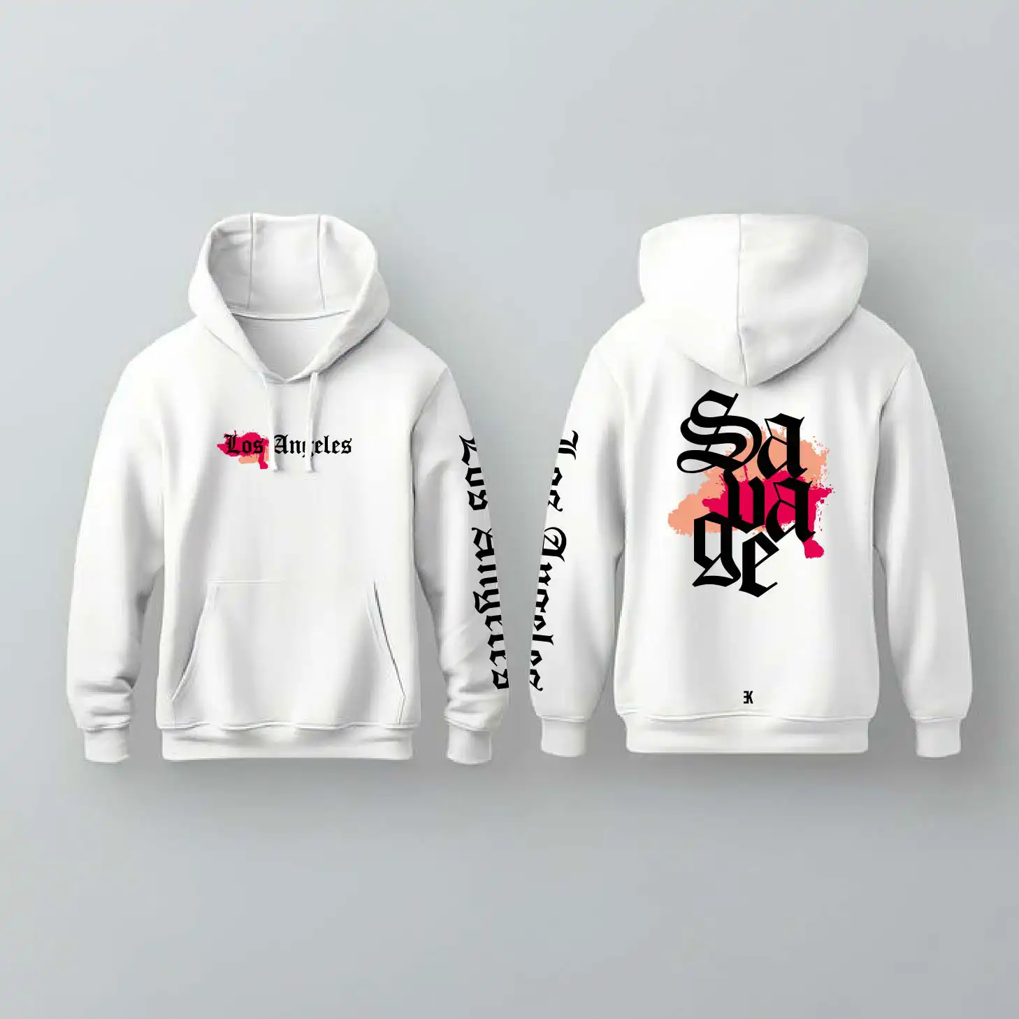 Los Angeles Hoodie - La hoodie wit 2 - Los Angeles Hoodie 