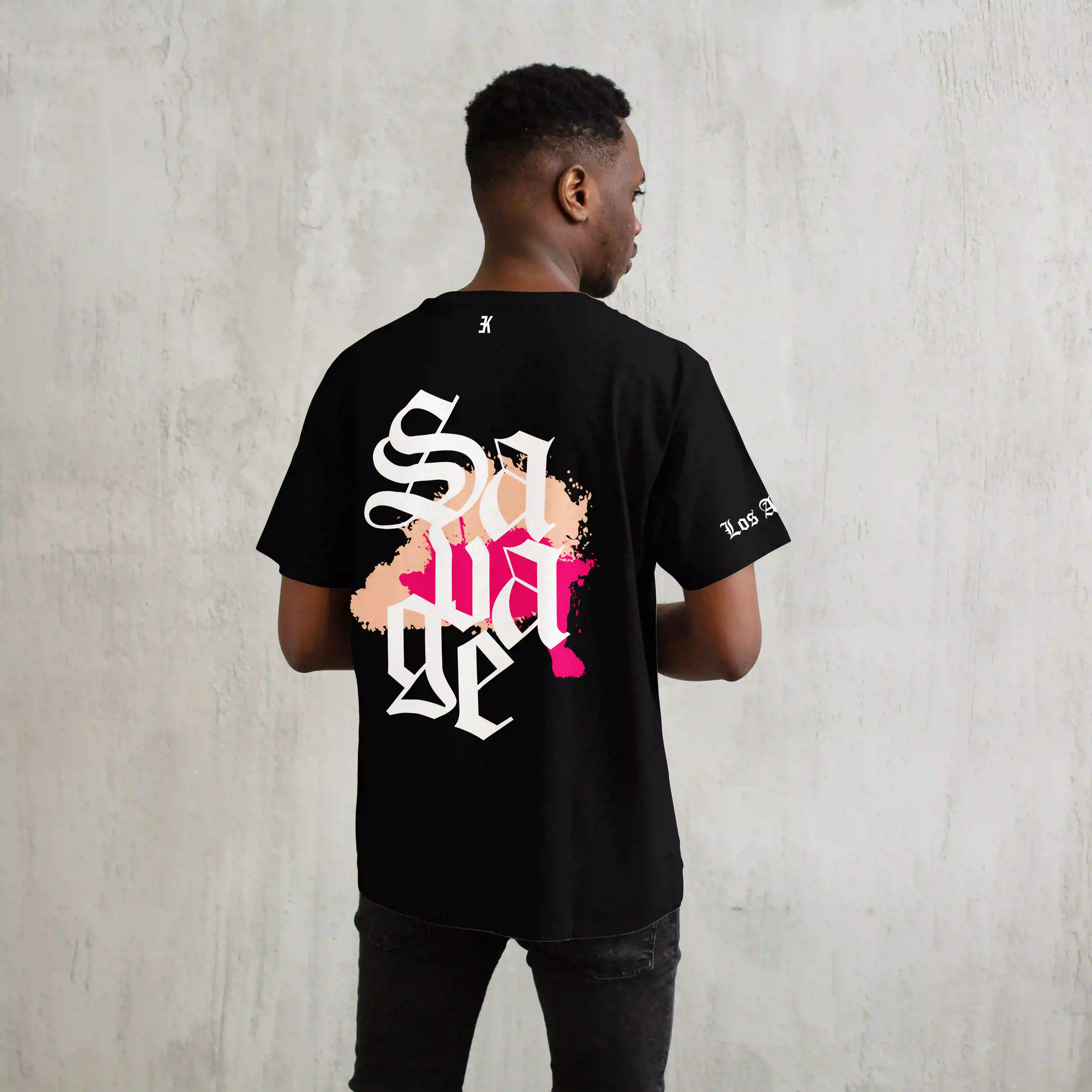 Los Angeles Shirt - La t shirt model zwart 2 - Los Angeles Shirt 3356