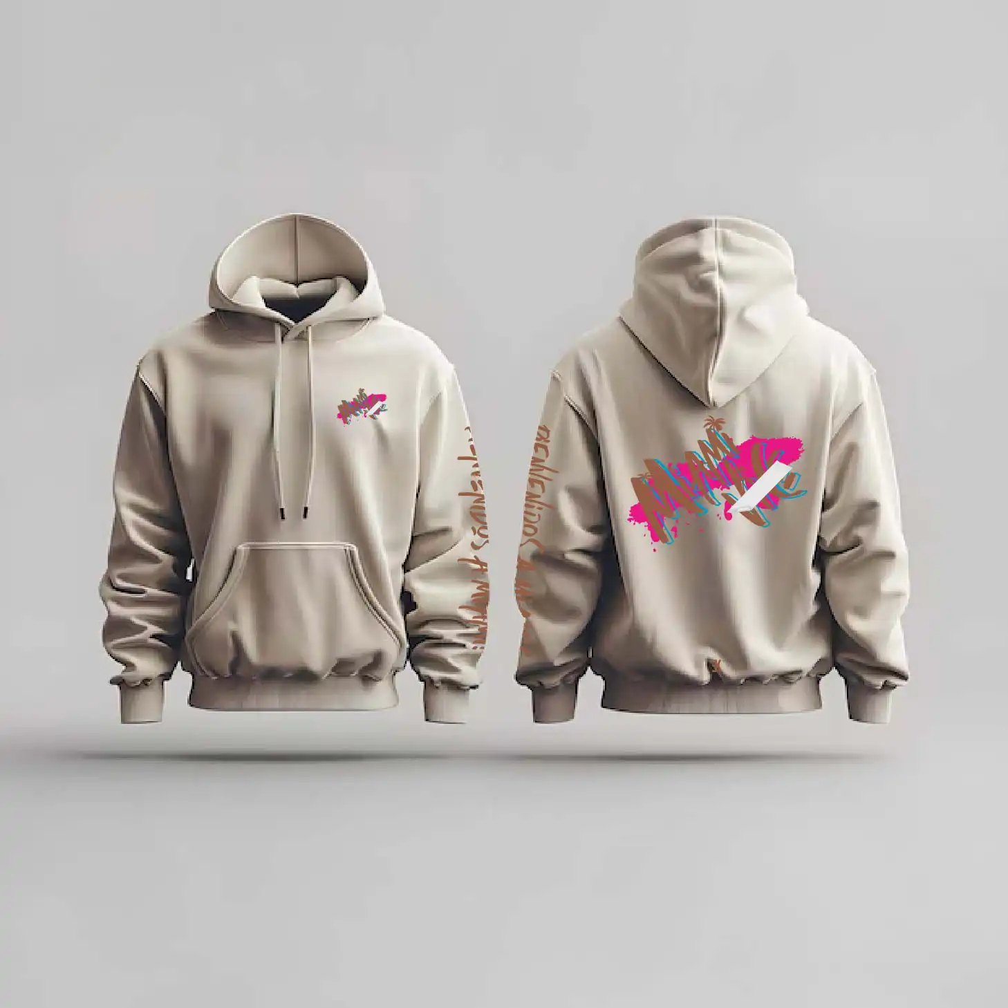 Miami Hoodie - Miami hoodie beige 2 - Miami Hoodie 3