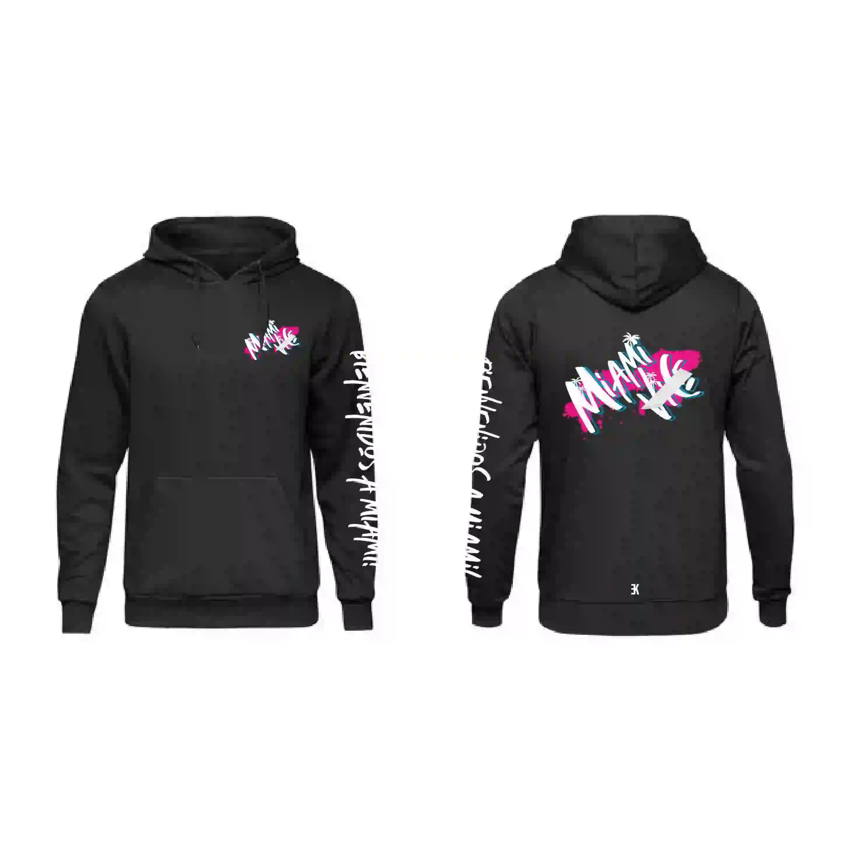 Miami Hoodie - Miami hoodie hooded sweaters zwart 1 - Miami Hoodie 2