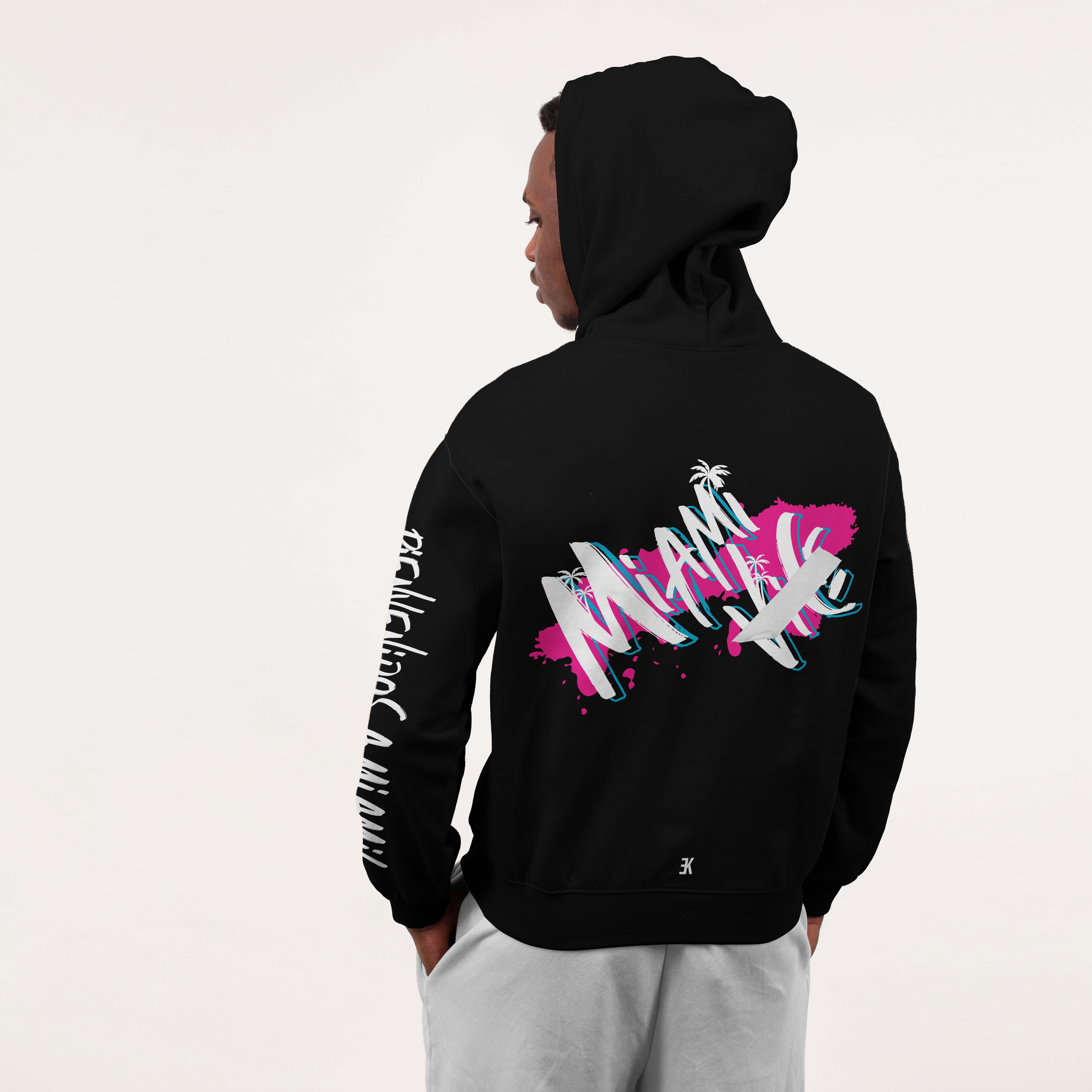 Miami Hoodie - Miami hoodie model zwart 4 - Miami Hoodie 3