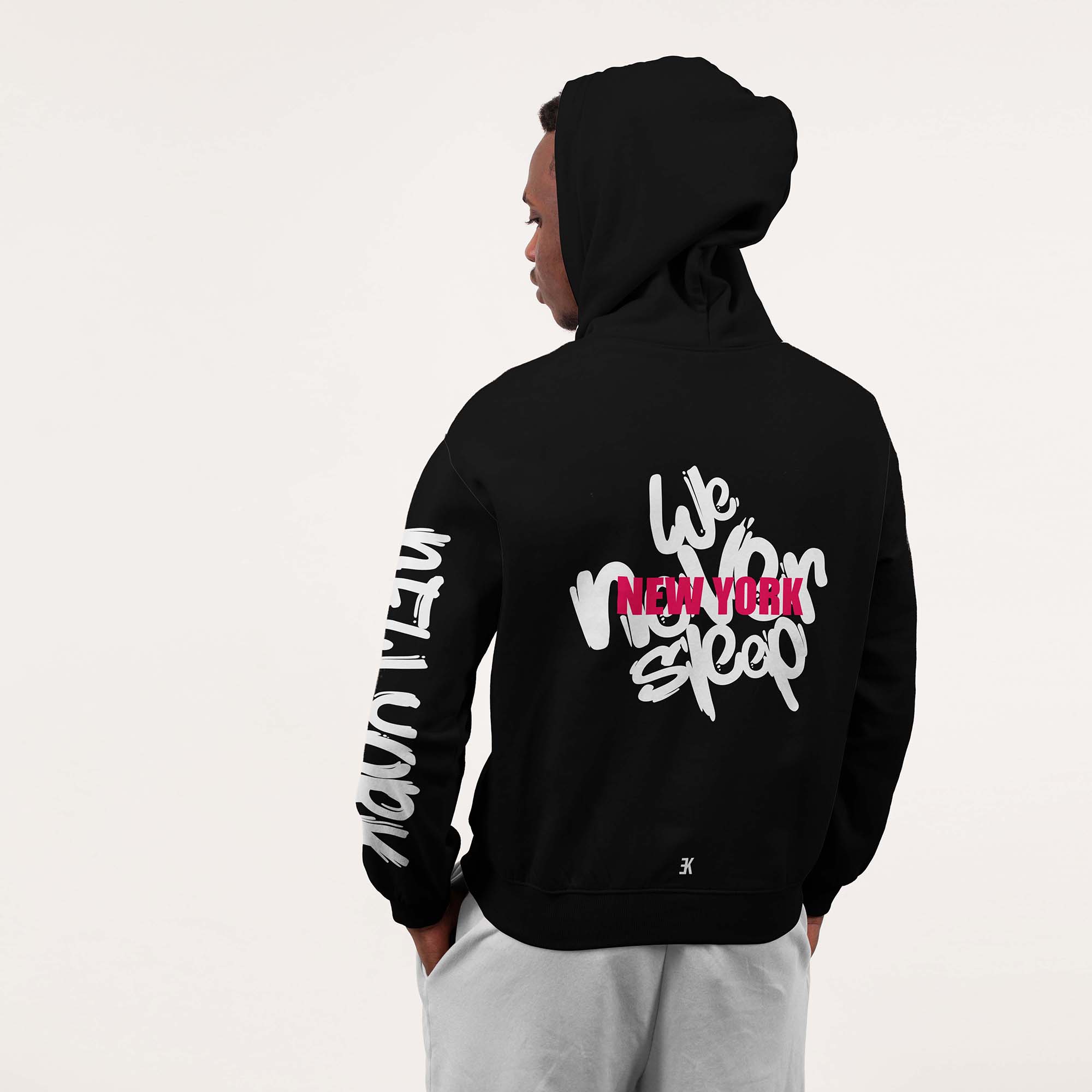 New York Hoodie - Newyork hoodie model zwart 5 - New York Hoodie 3