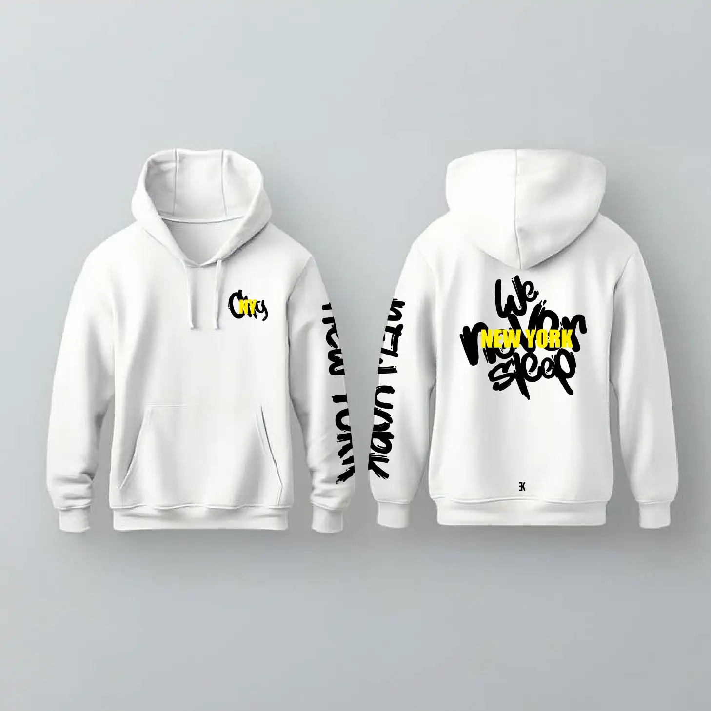 New York Hoodie - Newyork hoodie wit 2 - New York Hoodie