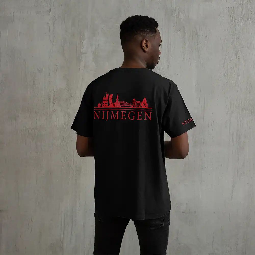 Skyline Nijmegen Shirt - Nijmegen shirt model skyline rood 2 - Skyline Nijmegen Shirt O223466
