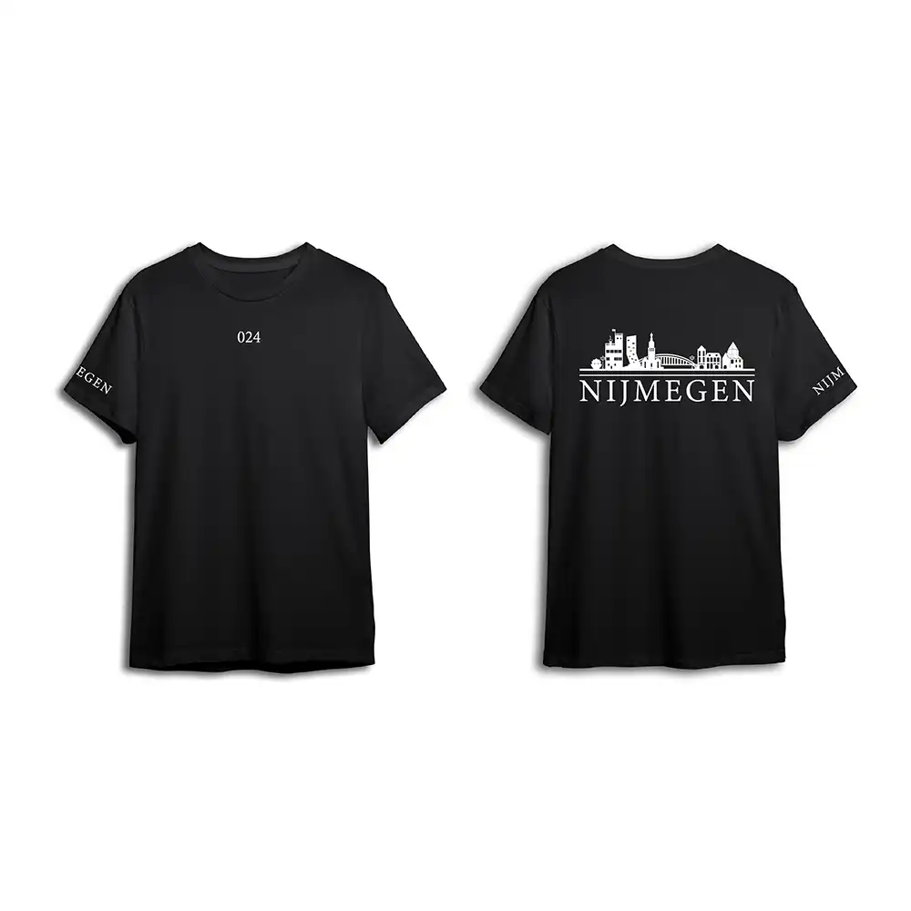 Skyline Nijmegen Shirt - Nijmegen shirt zwart skyline wit 3 - Skyline Nijmegen Shirt O22514