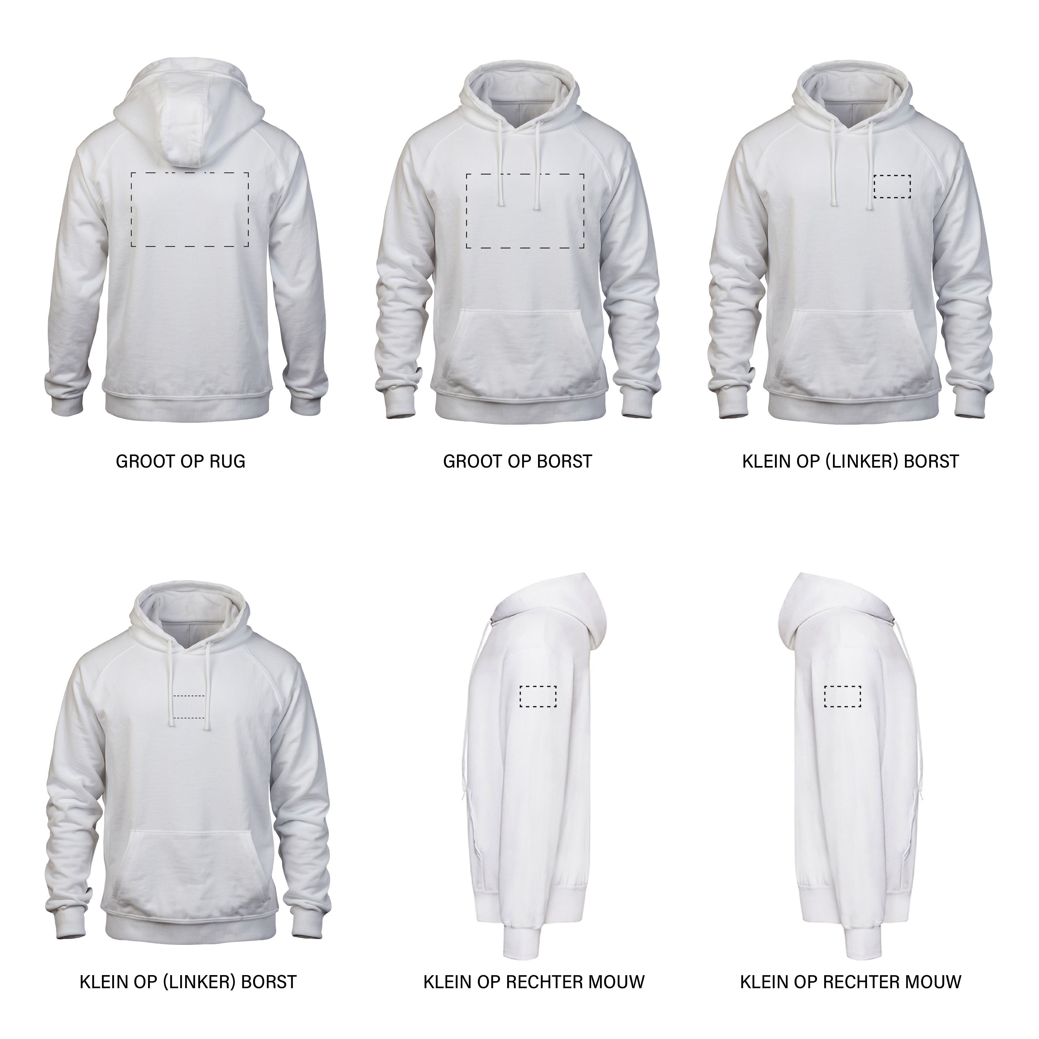 Hoodie met eigen tekst/opdruk - Opdrukken hoodie wit - Met eigen tekst/opdruk -  Hoodie