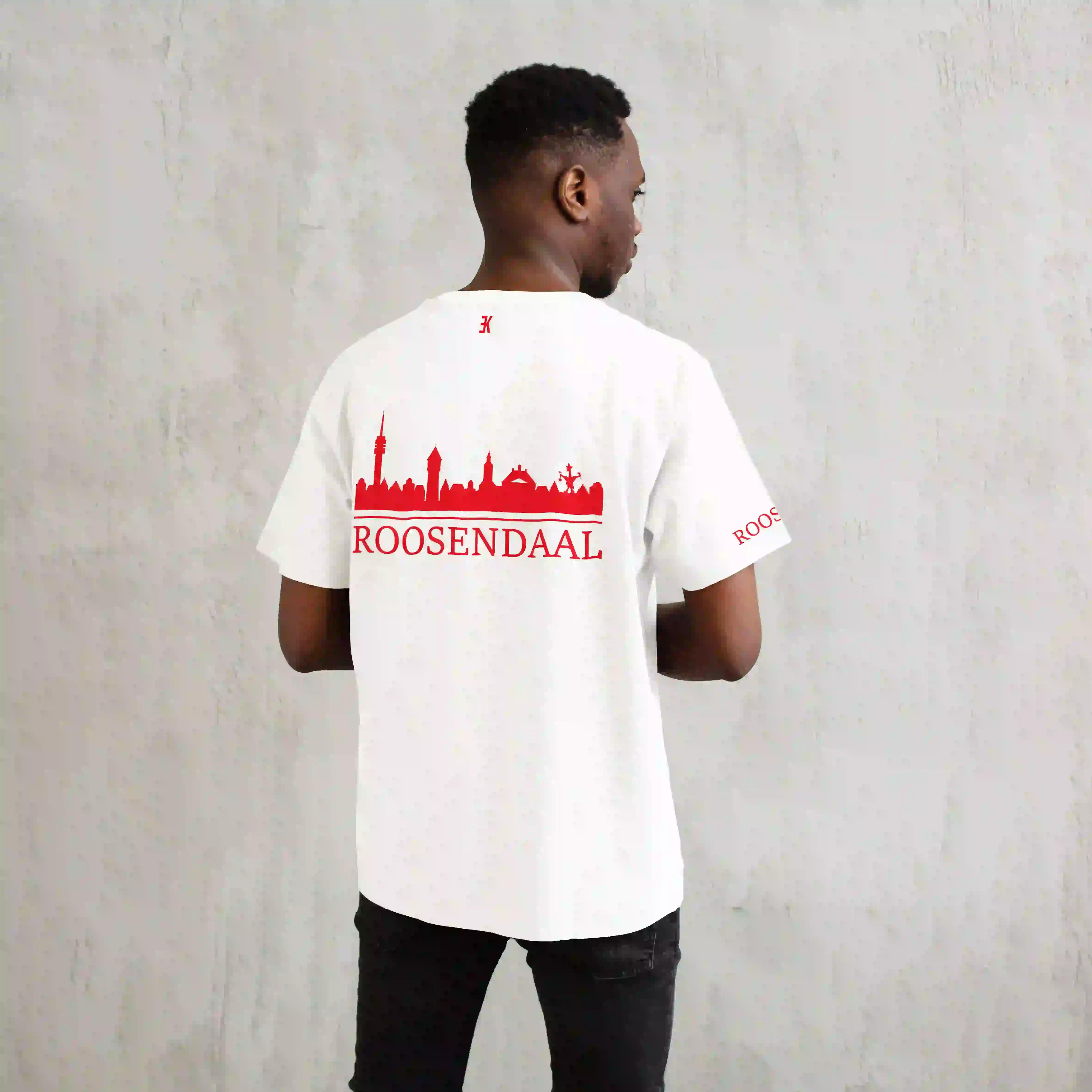 Skyline Roosendaal Shirt - Shirt wit model roosendaal rood skyline 2 - Skyline Roosendaal O14835