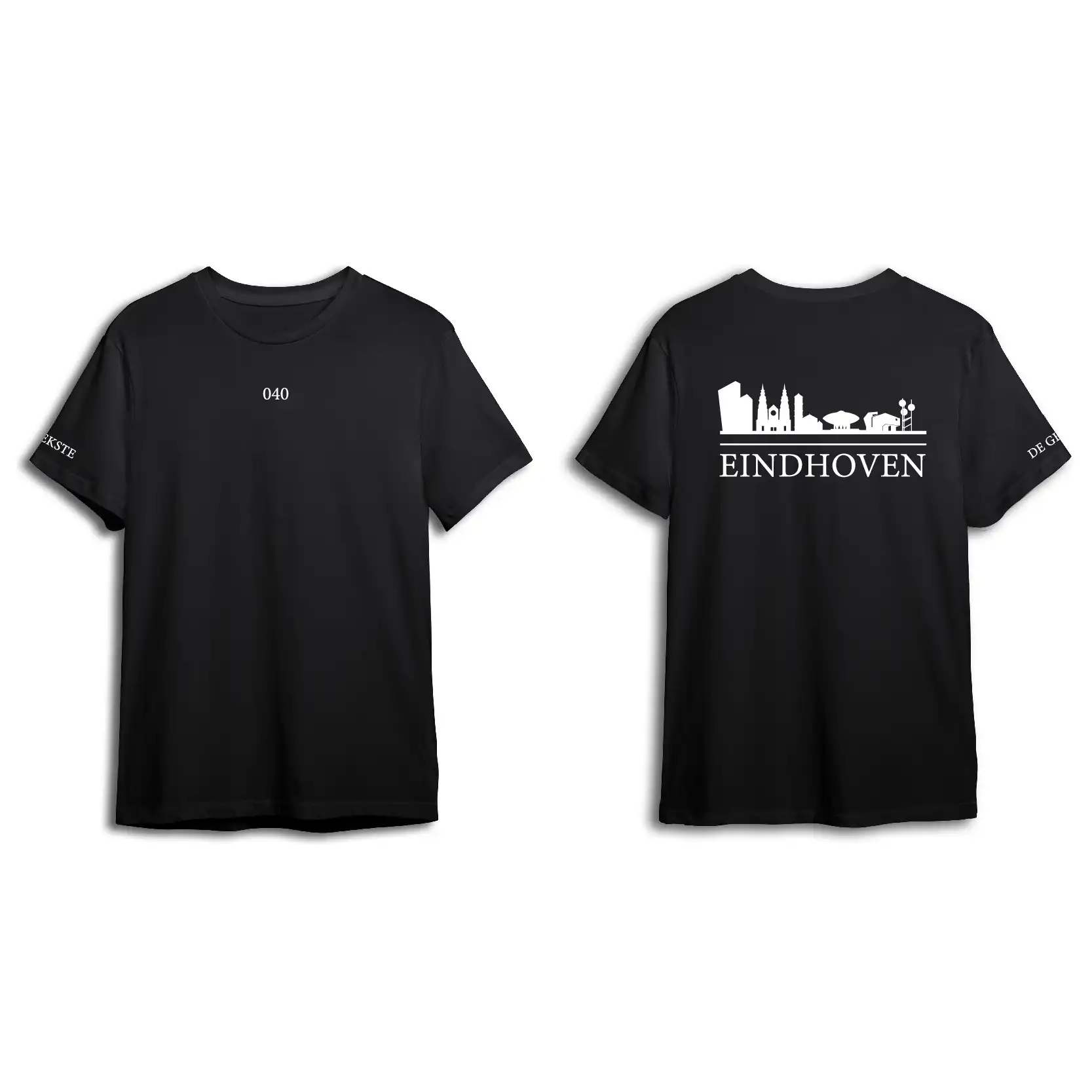 Skyline Eindhoven Shirt - Shirt zwart eindhoven opdruk wit skyline 6 - EK8224