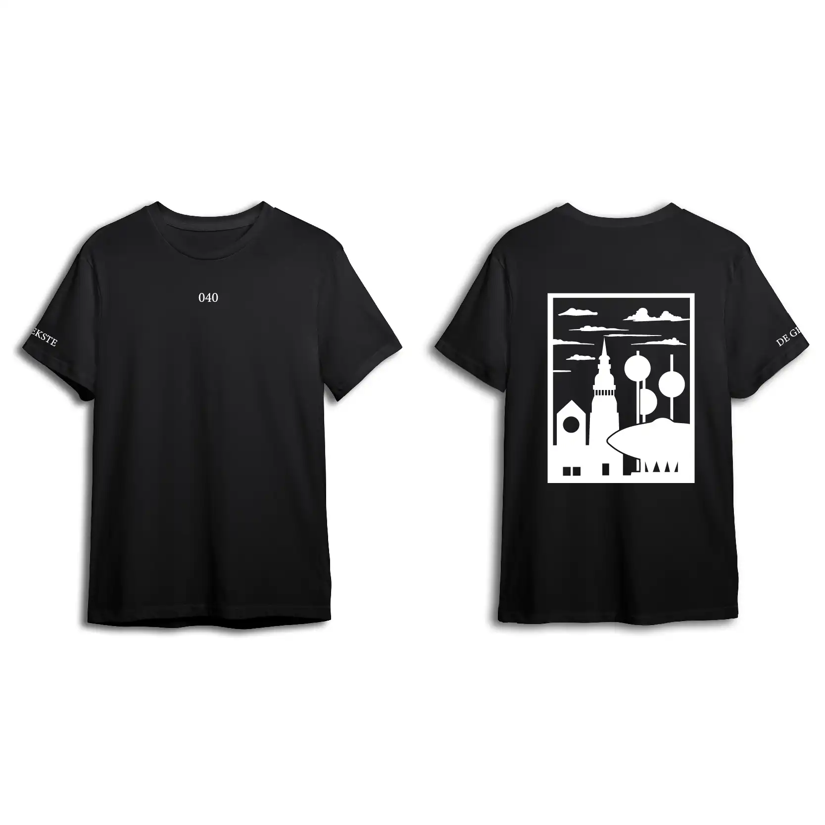 Eindhoven Shirt - Shirt zwart eindhoven opdruk wit vlak 3 - EK8221
