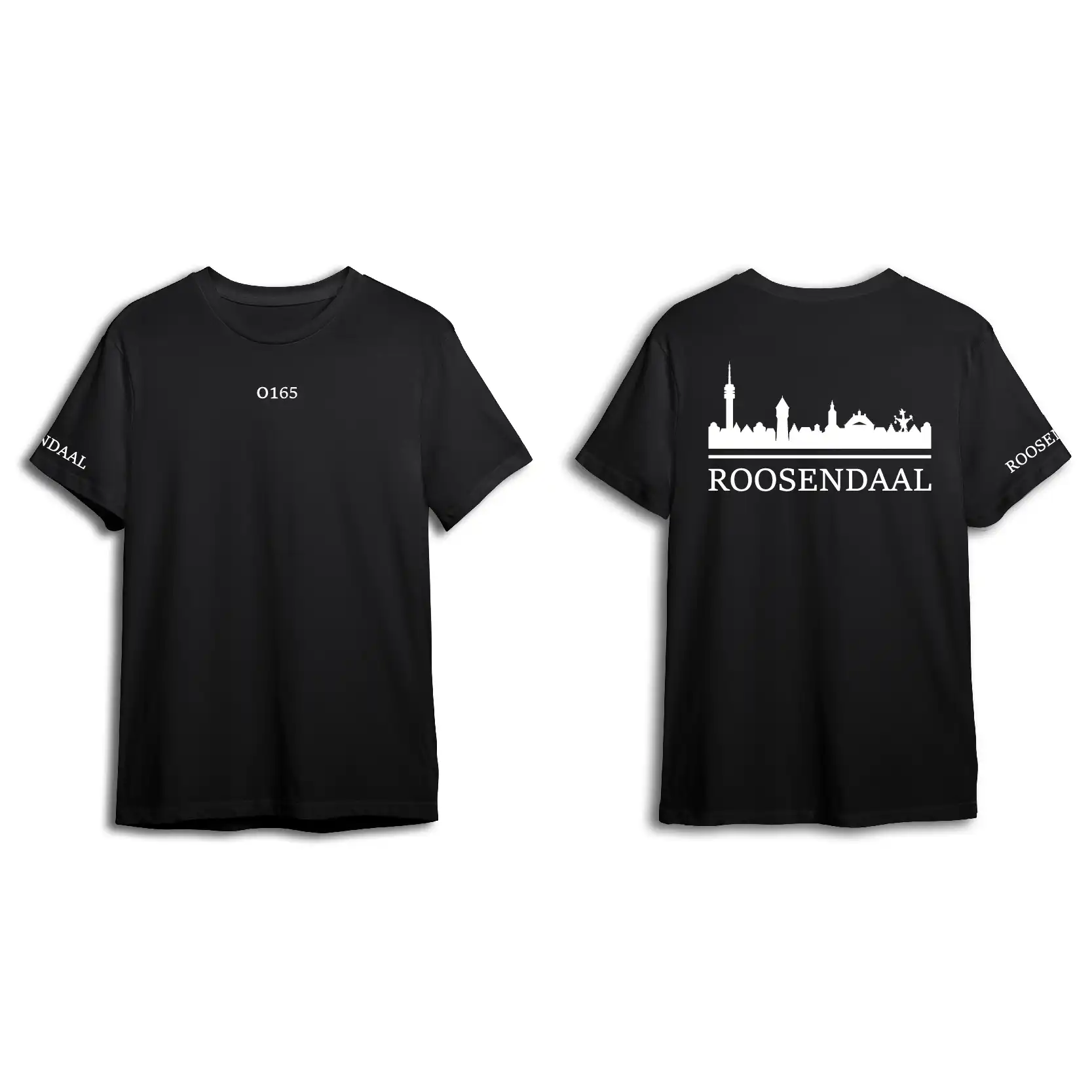 Skyline Roosendaal Shirt - Shirt zwart roosendaal opdruk wit skyline 4 - Skyline Roosendaal O14637