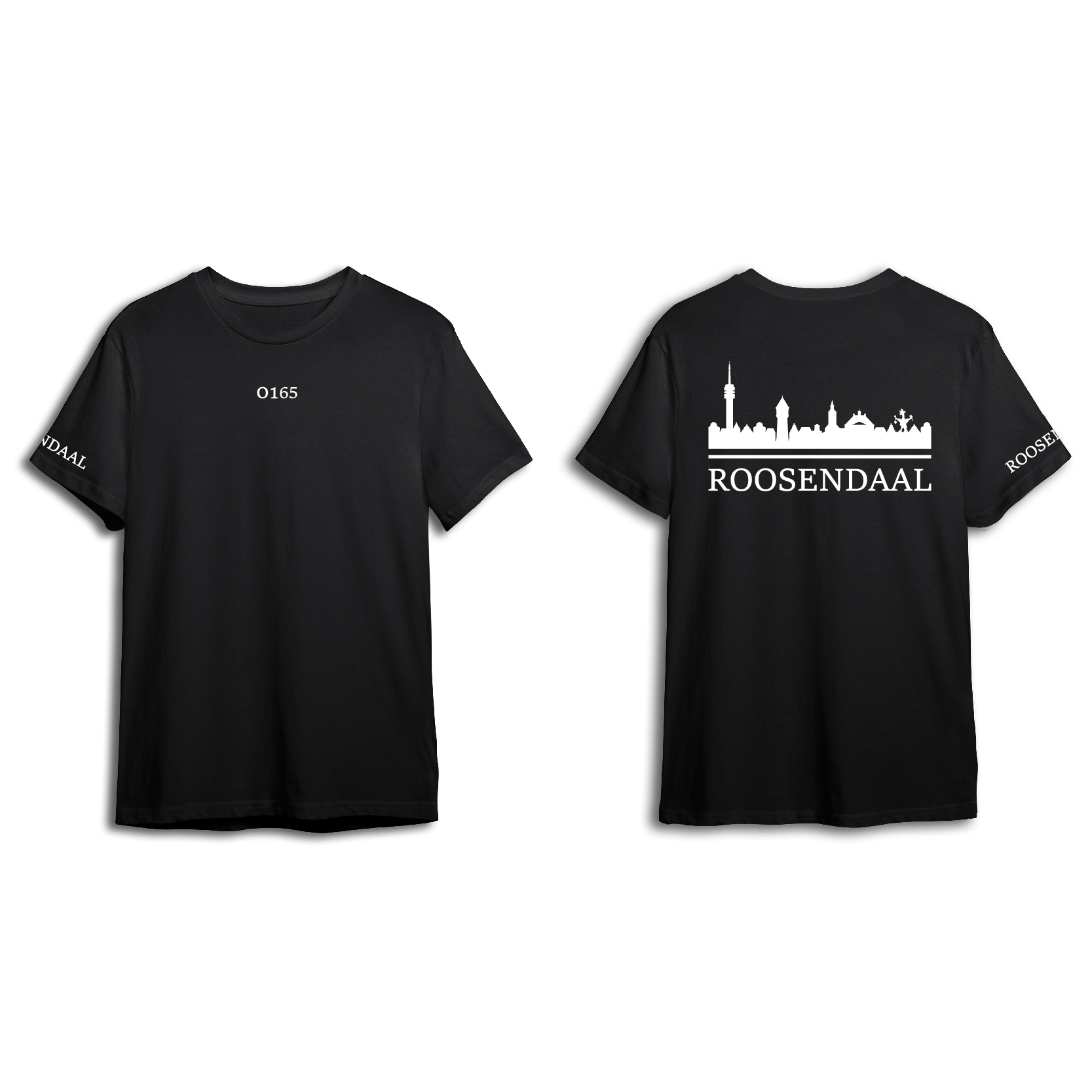Skyline Roosendaal Shirt - Shirt zwart roosendaal opdruk wit skyline 6 - Skyline Roosendaal O14835